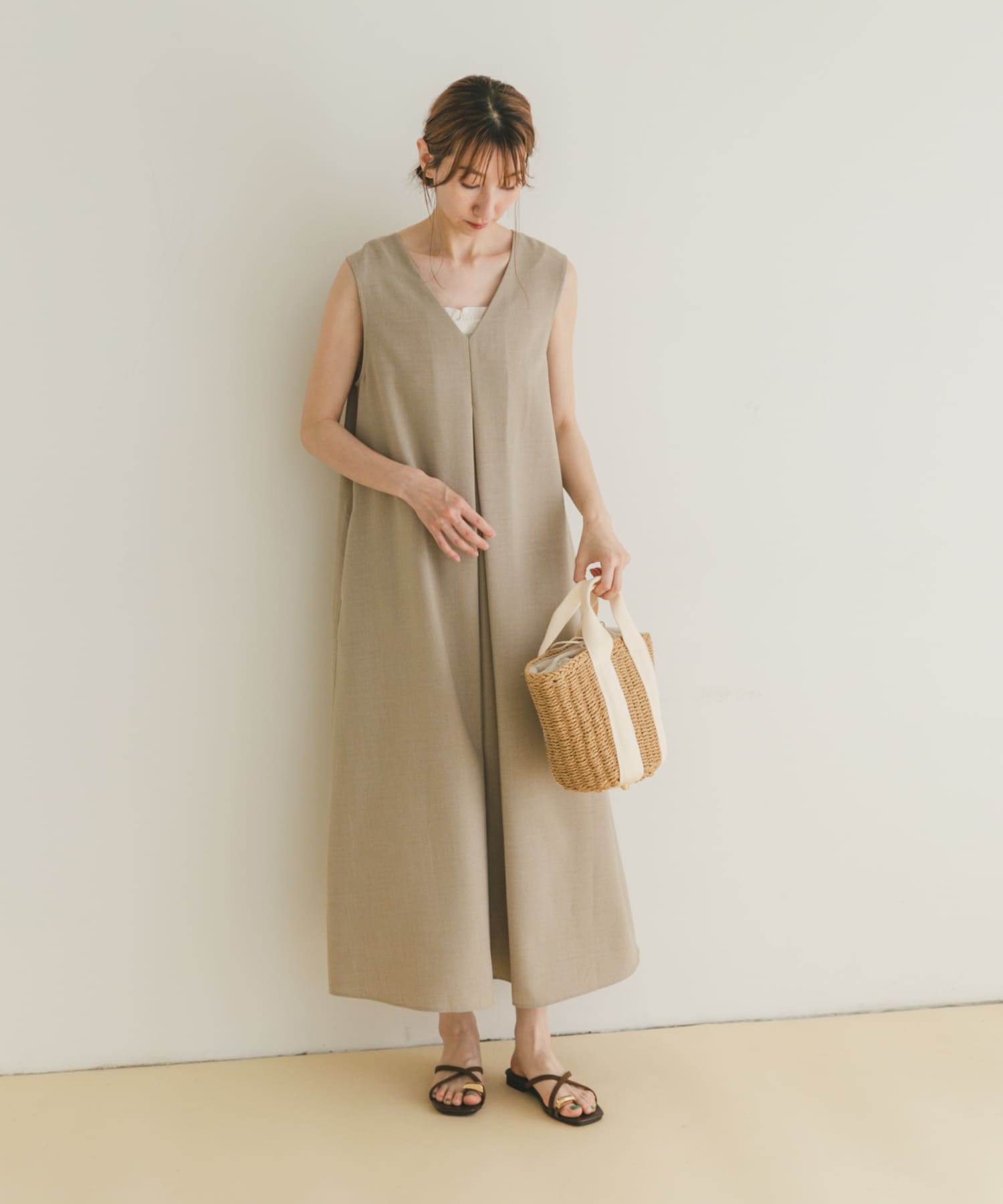 リネンライクテントラインワンピース(FREE CHA): ワンピース｜URBAN