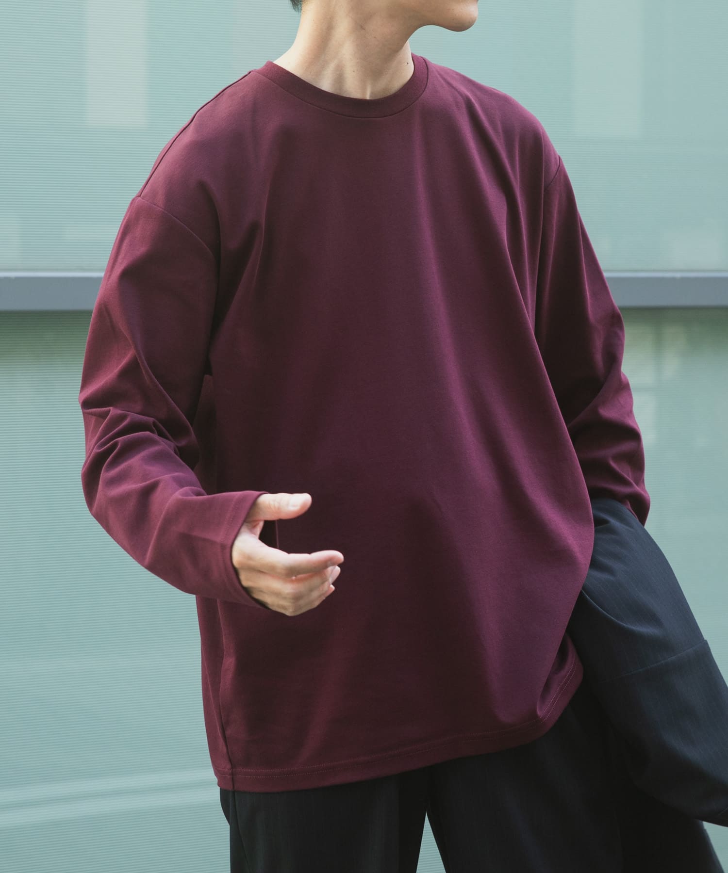 シルケットコットンロングスリーブカットソー