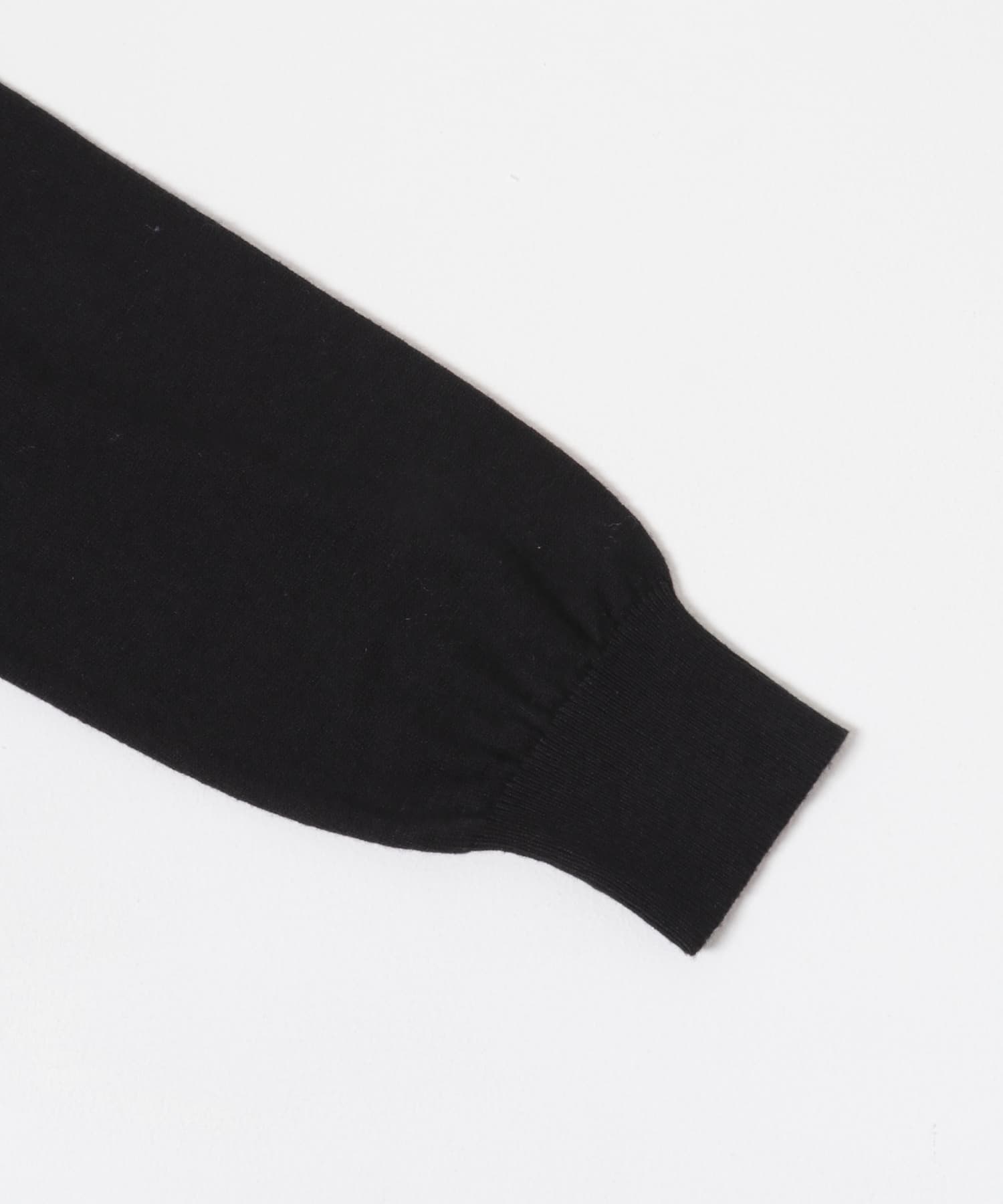 カシミヤ×コットンポロセーター BLK M