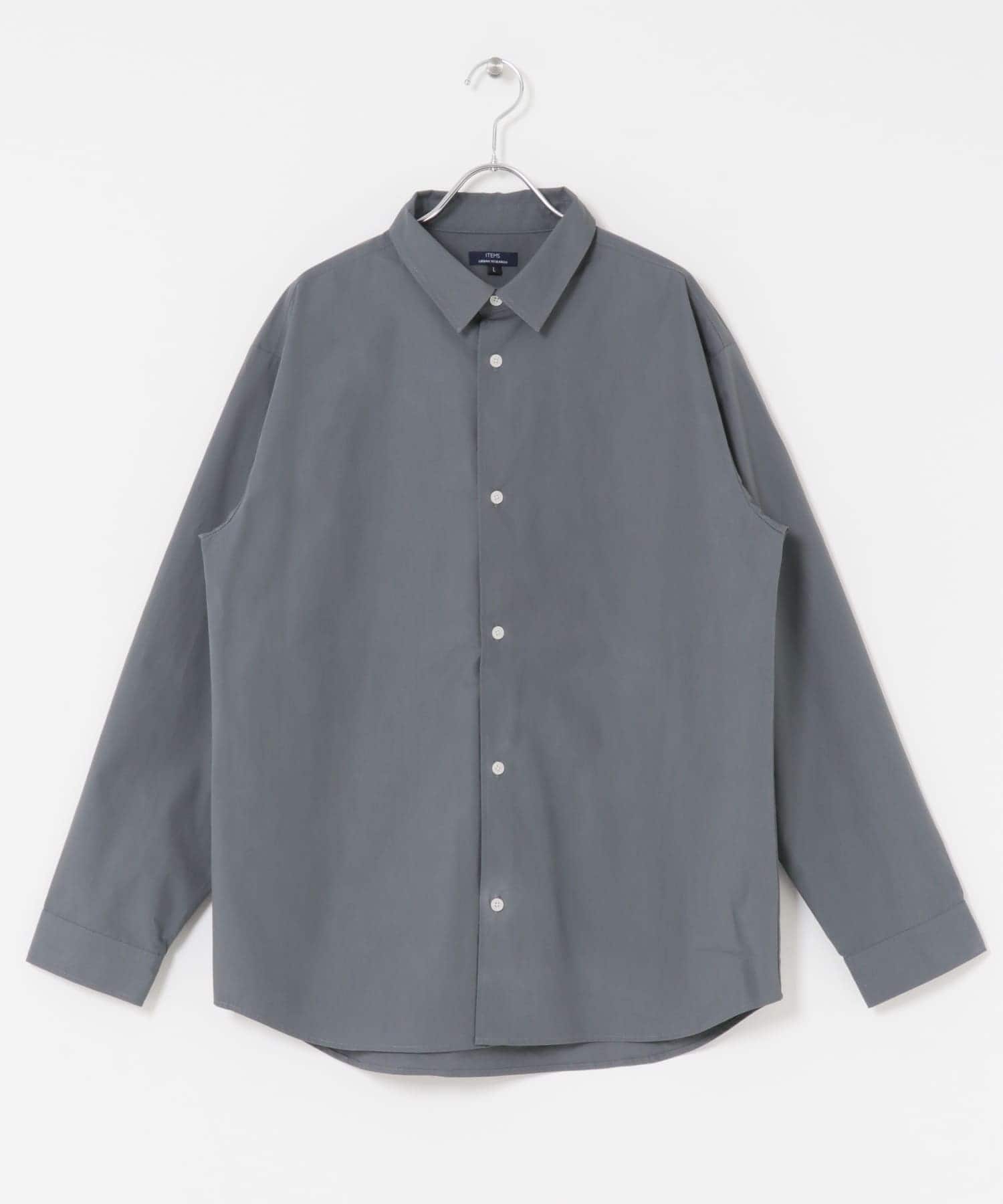 コットン100ブロードレギュラーカラーシャツ(M BLU): トップス｜URBAN