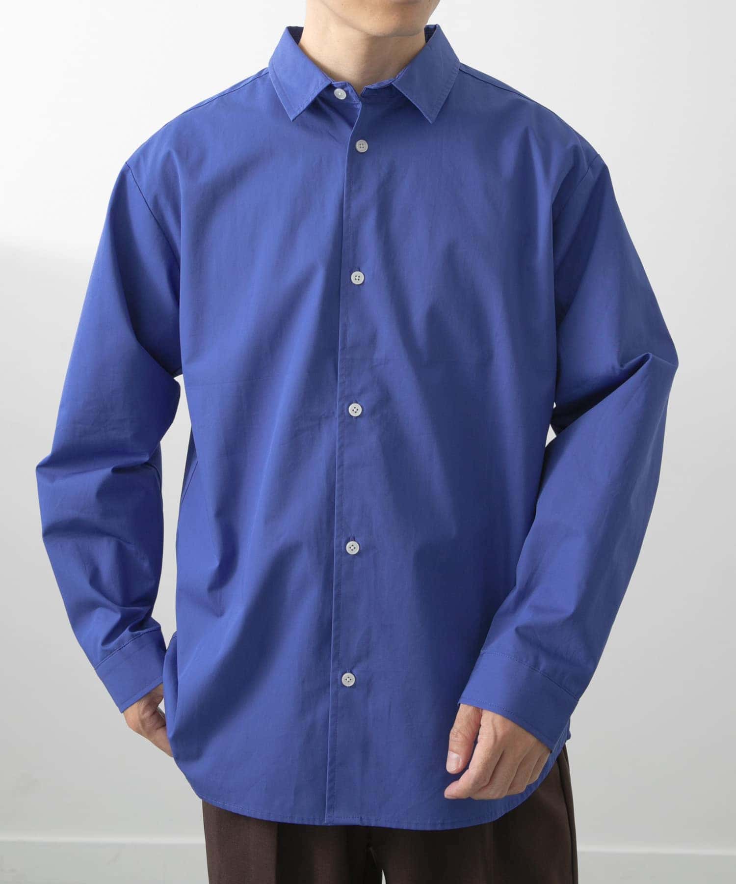 コットン100ブロードレギュラーカラーシャツ(M BLU): トップス｜URBAN