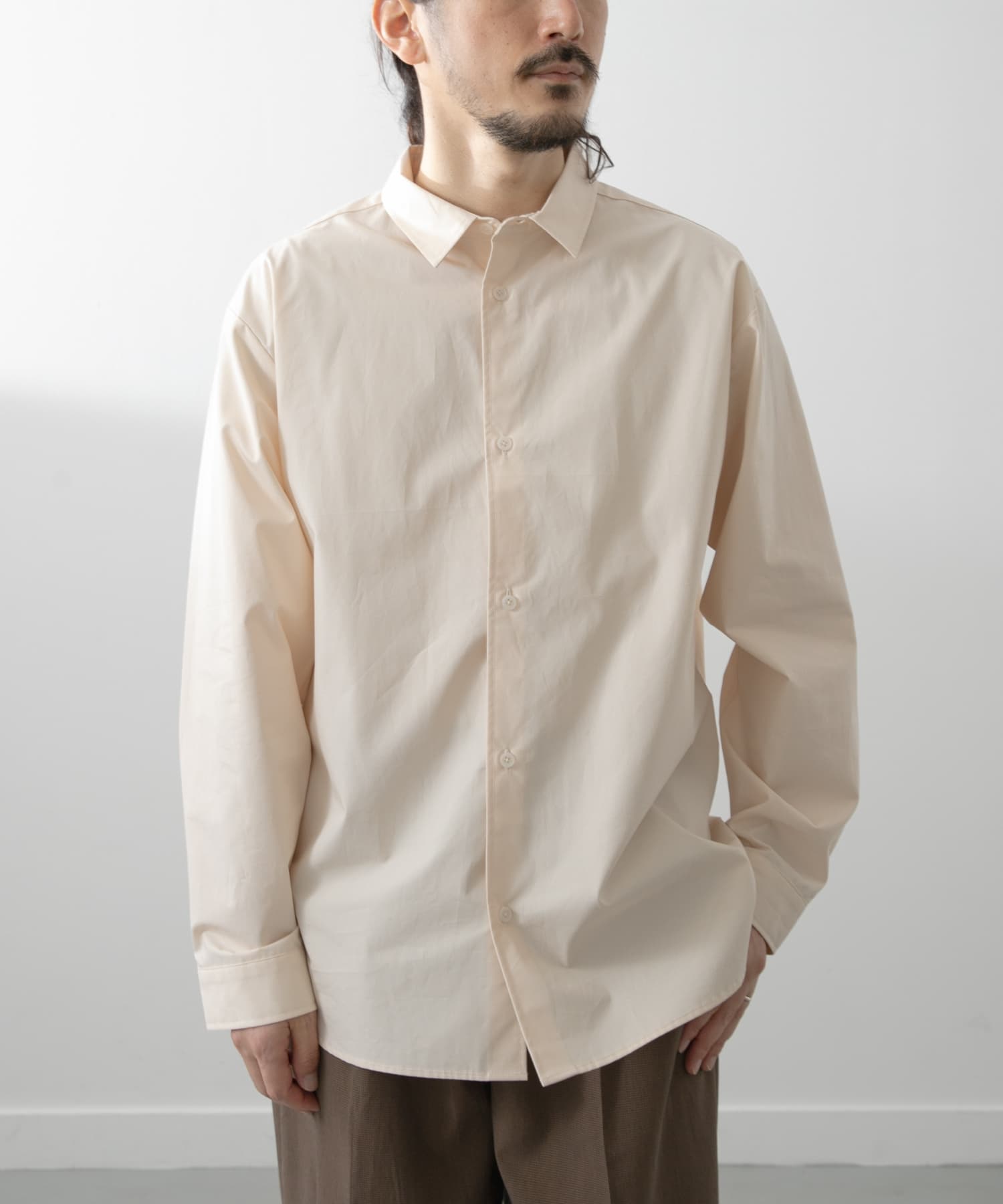 コットン100ブロードレギュラーカラーシャツ(M BLU): トップス｜URBAN