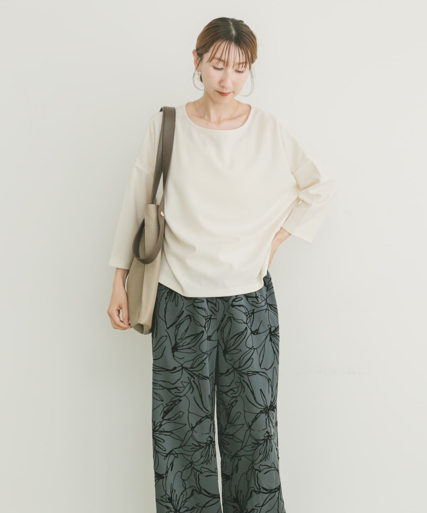 カットジョーゼット7分袖プルオーバー(FREE OFF): トップス