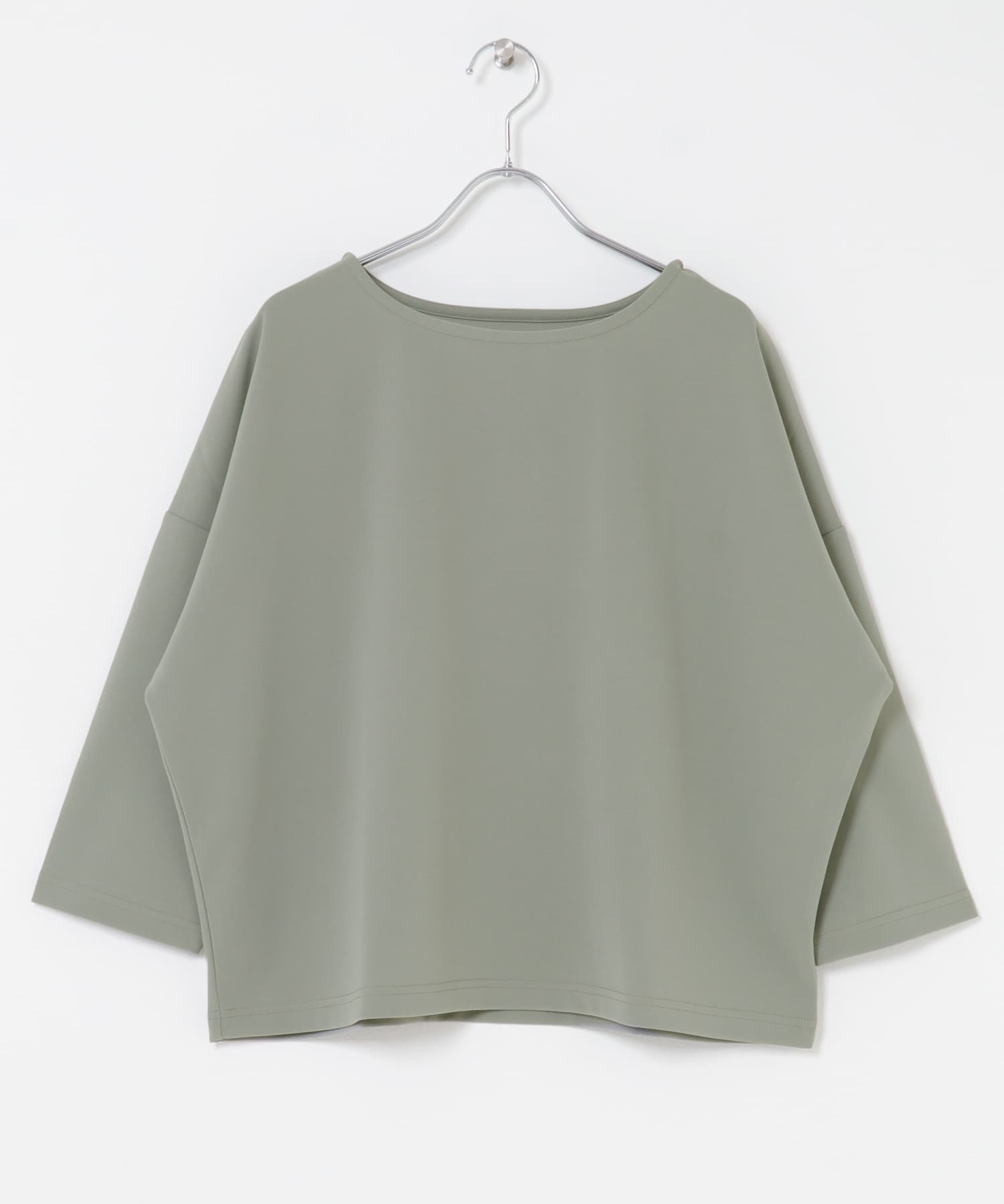 トリアセジョーゼット ノースリーブプルオーバー セットアップ対応】ジョーゼットジャージー ペプラムプル