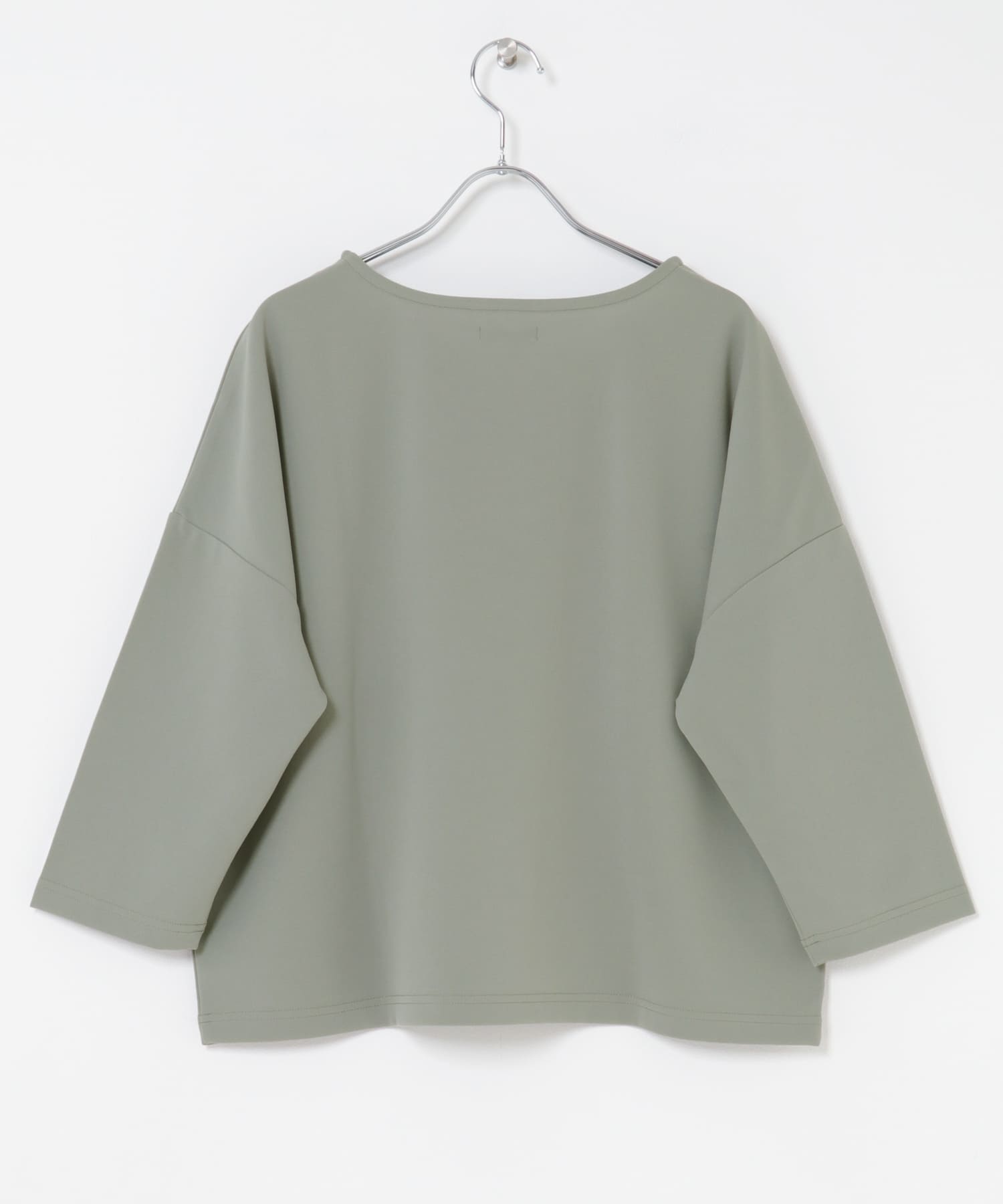 ホワイト 七分袖プルオーバー カットジョーゼット7分袖プルオーバー(FREE OFF): トップス