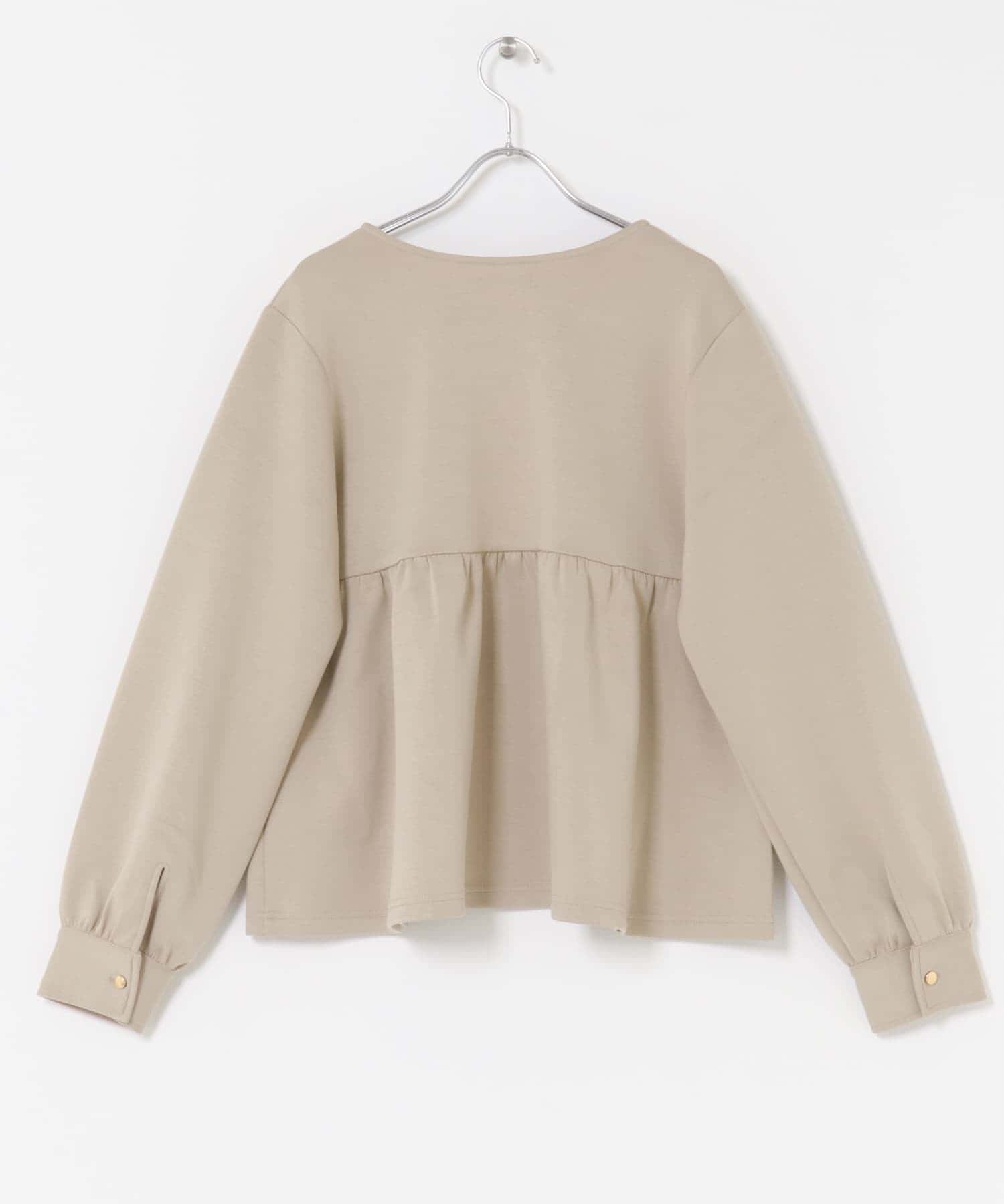 『イージーケア』ダンボールジップカーディガン L.BEG FREE