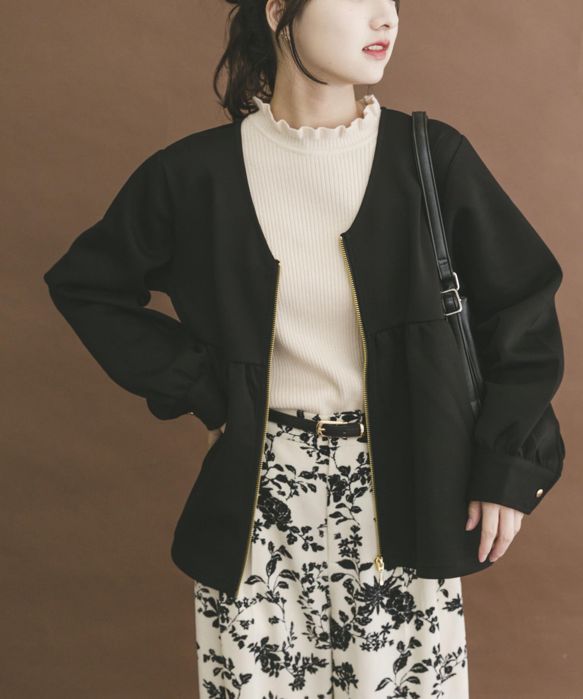 『イージーケア』ダンボールジップカーディガン