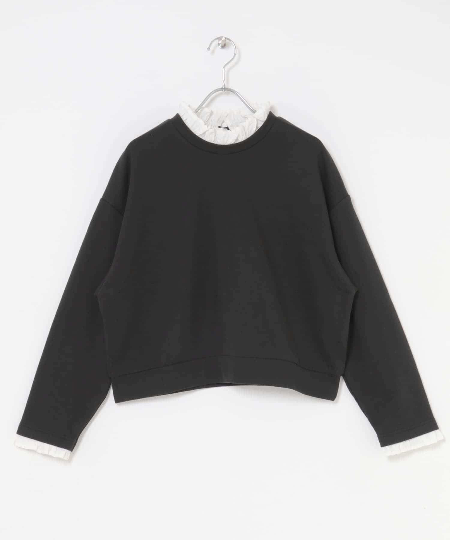 フリルドッキングスウェット BLK FREE