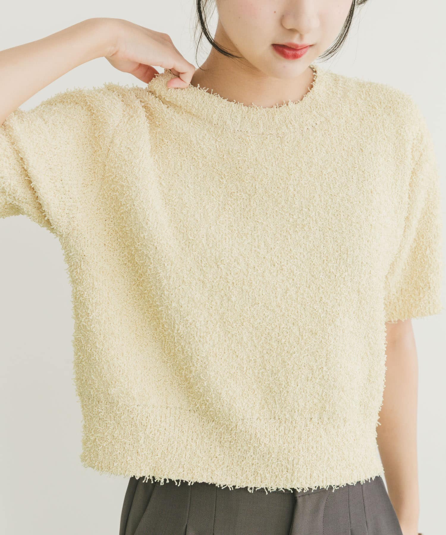 フリンジコンパクトニット