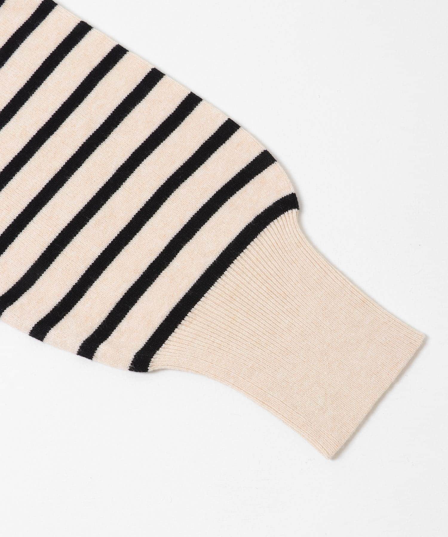 『洗濯可』アウトリンキングVネックニット BORDER Free