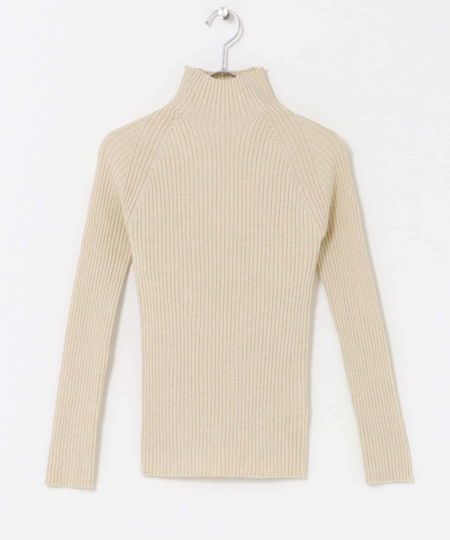 『洗濯可』モチモチハイネックリブニット IVO FREE