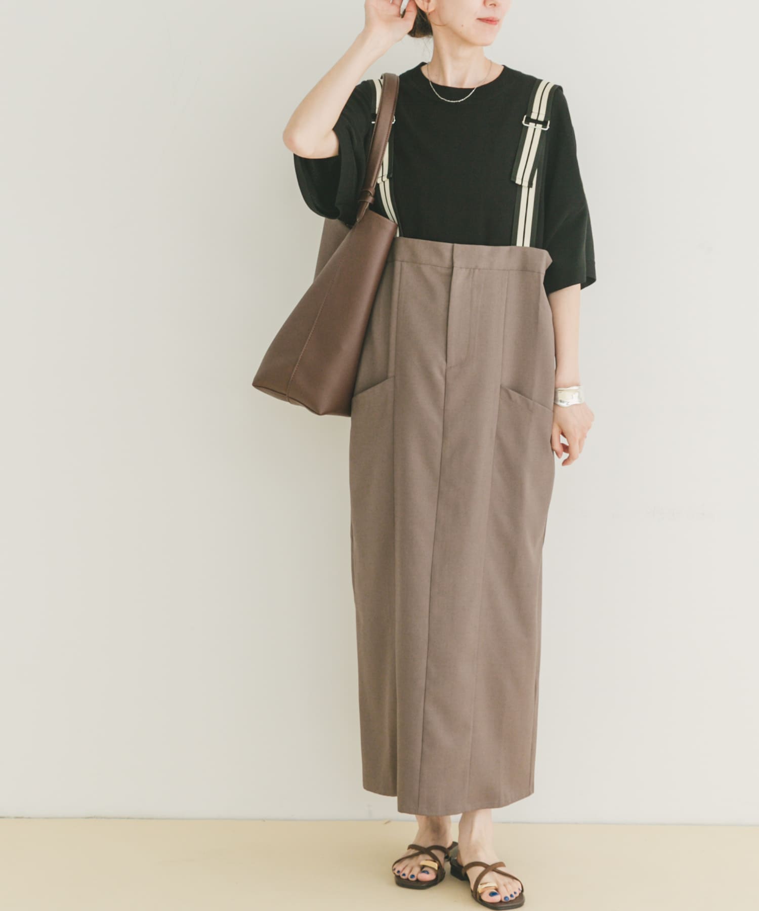 サス付きツイルジャンパースカート