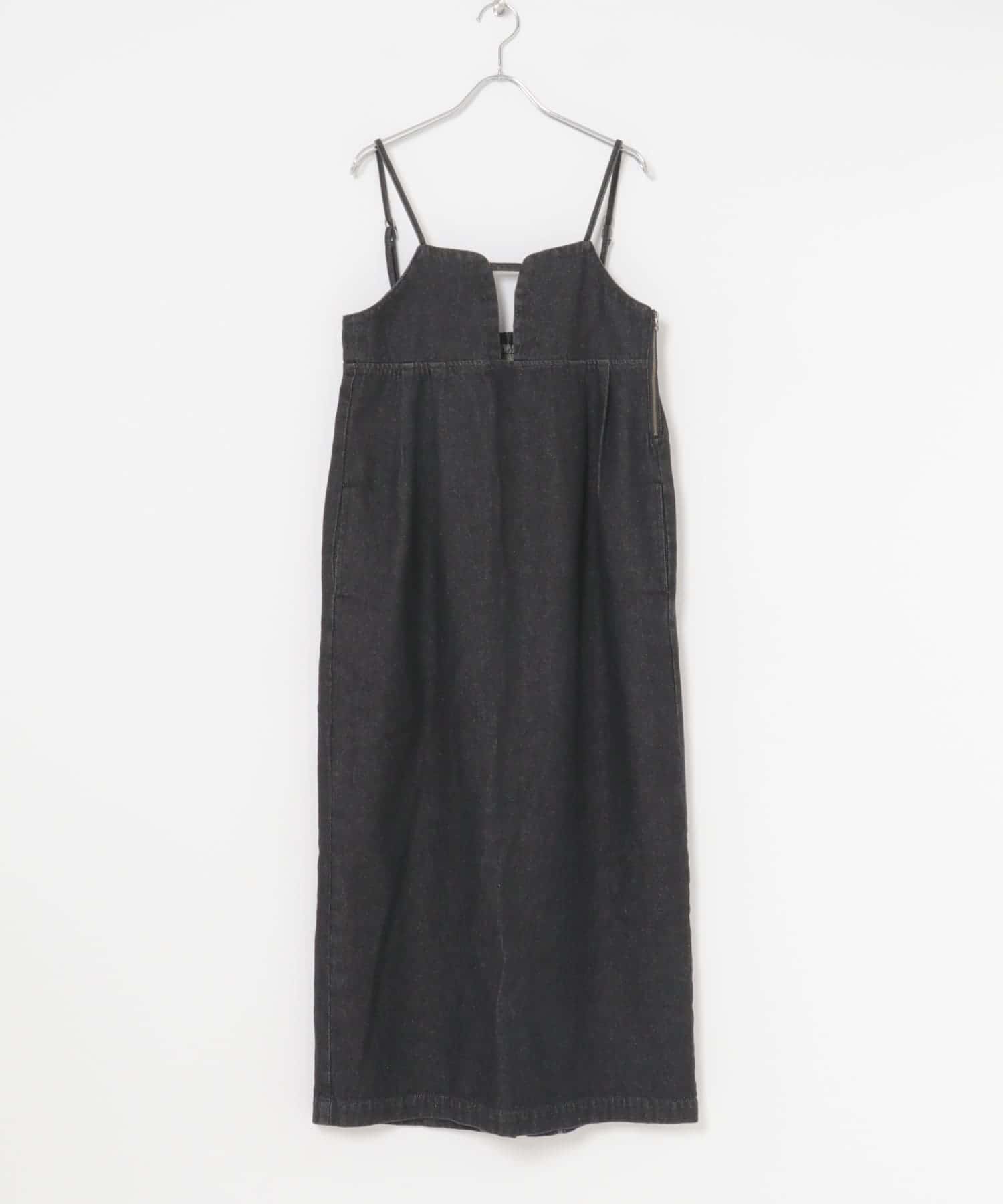 デニムキャミワンピース BLK FREE
