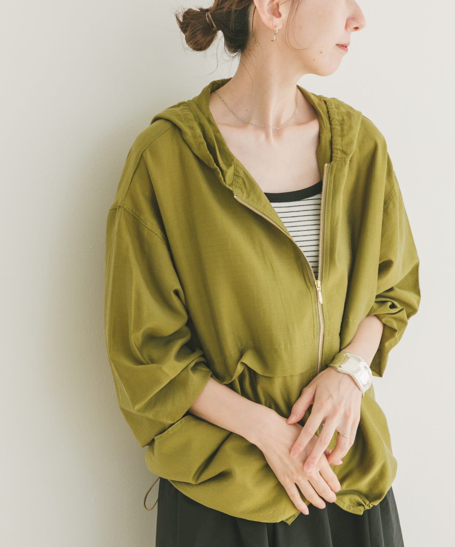 シアーフードブルゾン