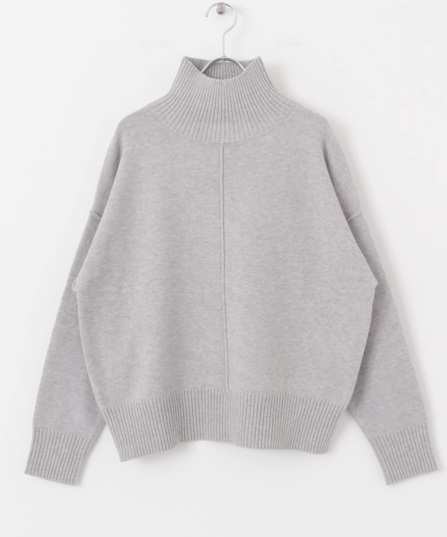 ハイネックワイドニット GRY FREE