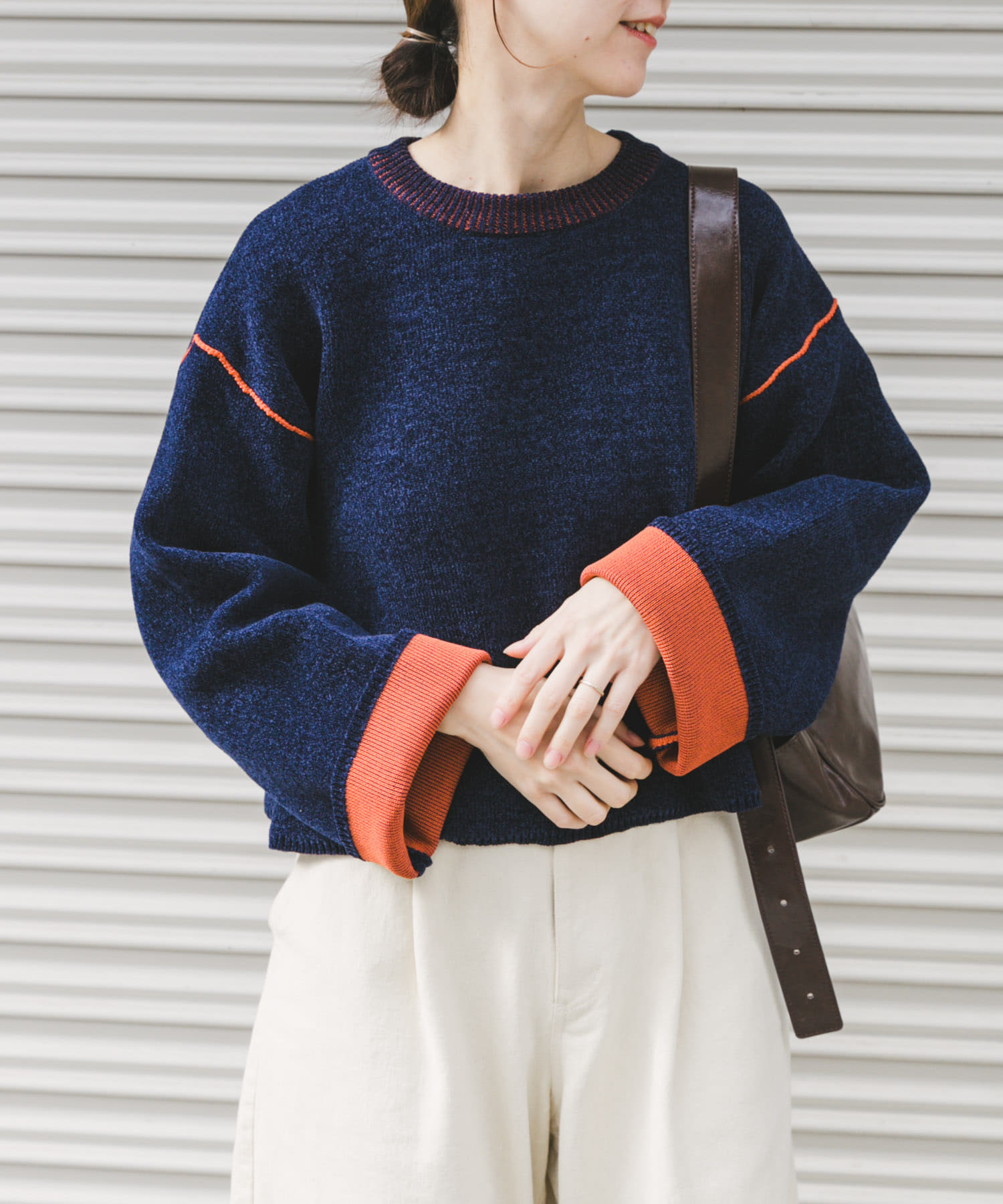 『洗濯可/毛玉防止』ダブルフェイスモールニット