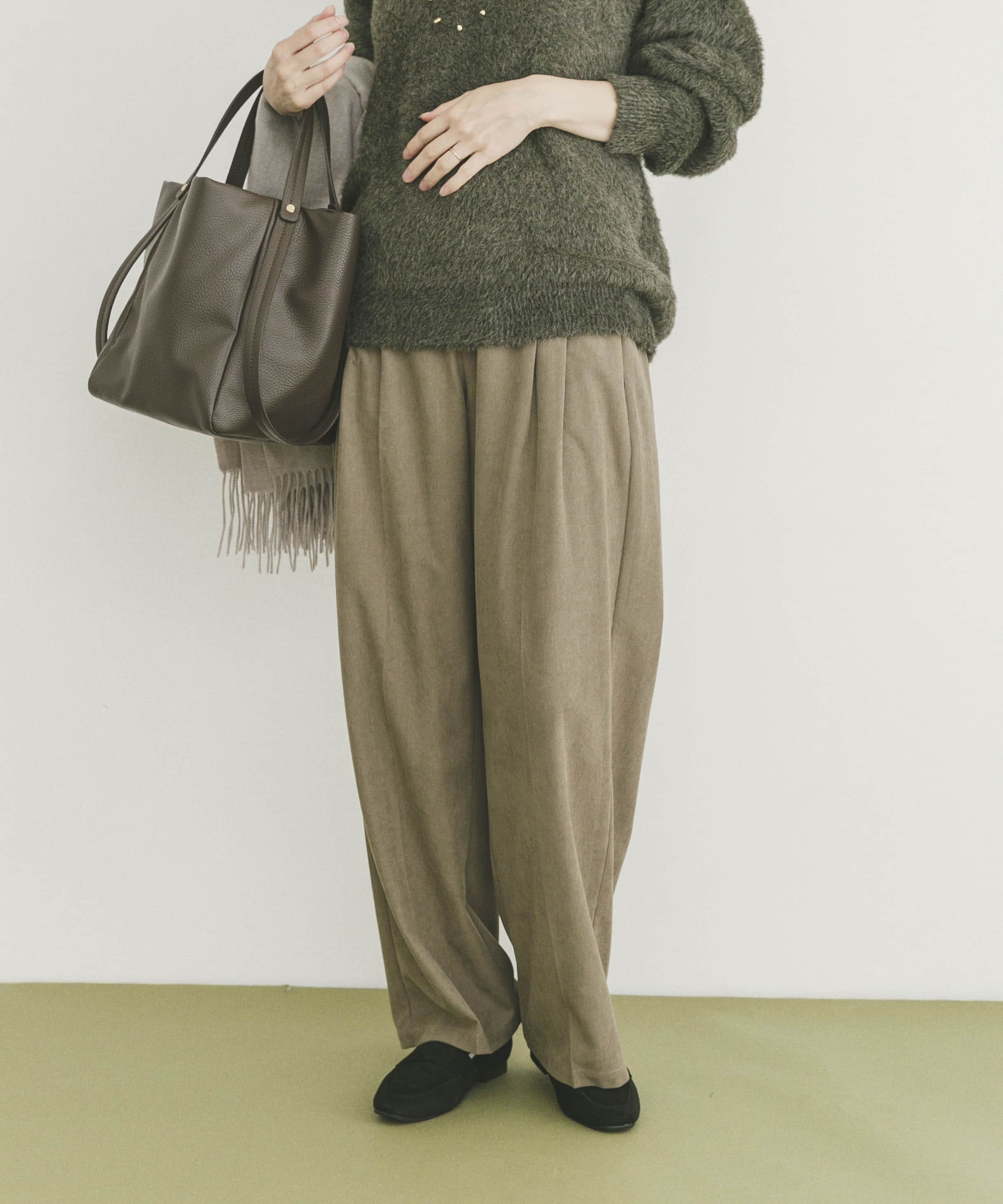 『洗濯可』コーデュロイストレートパンツ