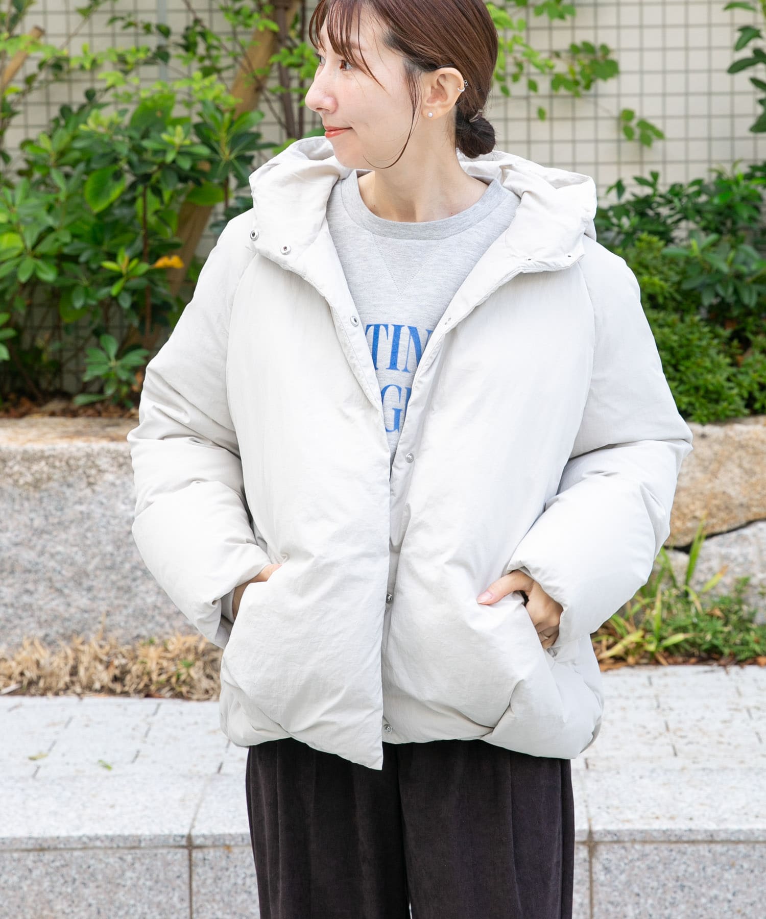 GREENDOWNコクーンフードジャケット