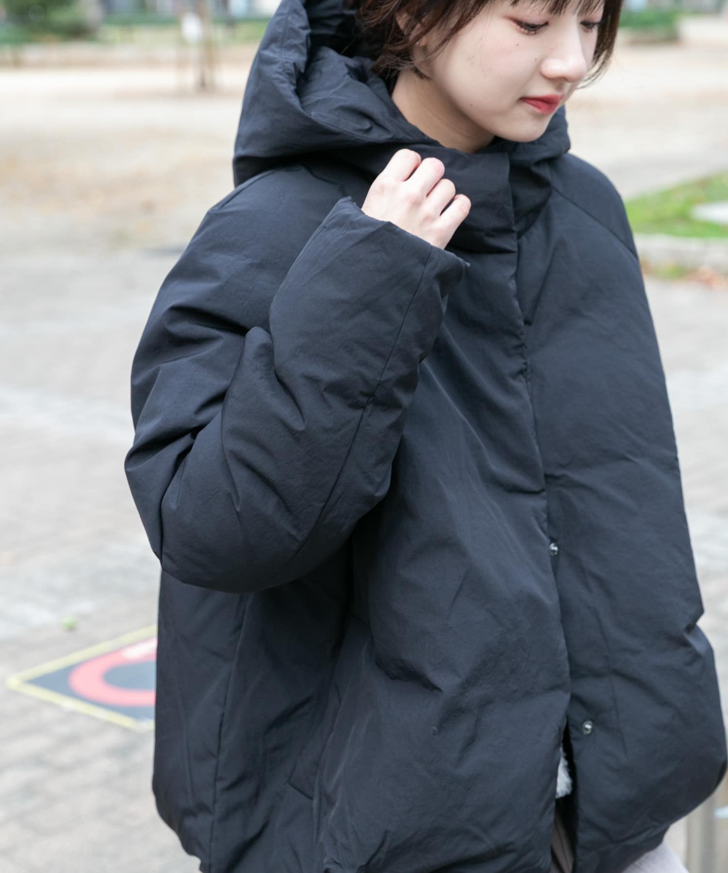 GREENDOWNコクーンフードジャケット(FREE BLK): アウター｜URBAN