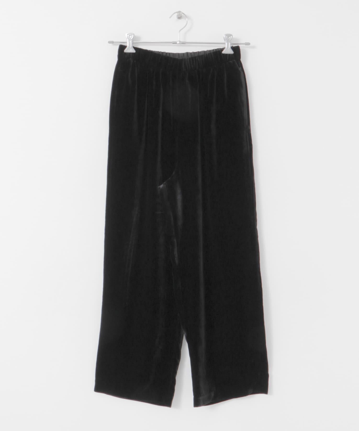レーヨンシルクベルベットパンツ BLACK FREE