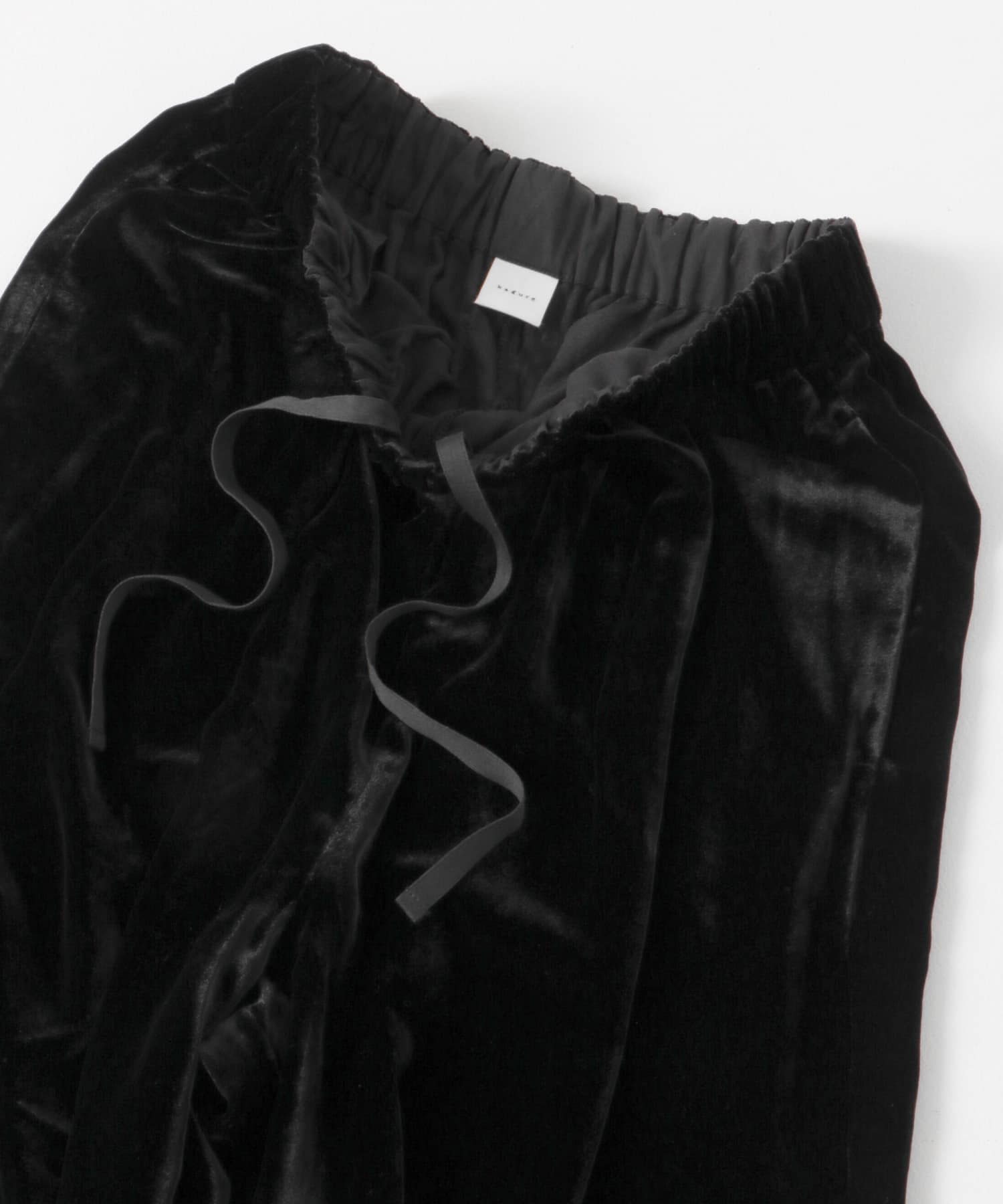レーヨンシルクベルベットパンツ BLACK FREE