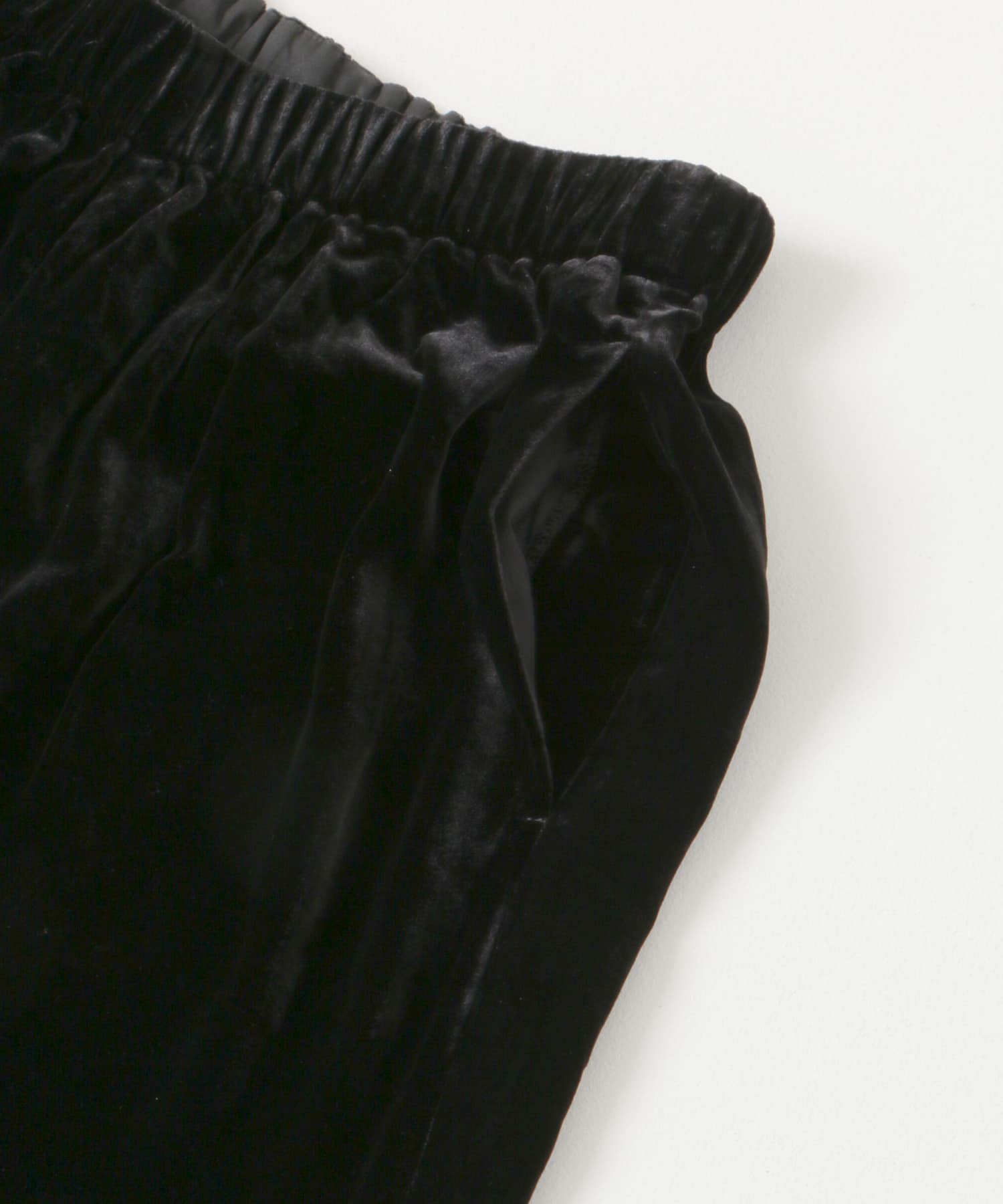 レーヨンシルクベルベットパンツ BLACK FREE