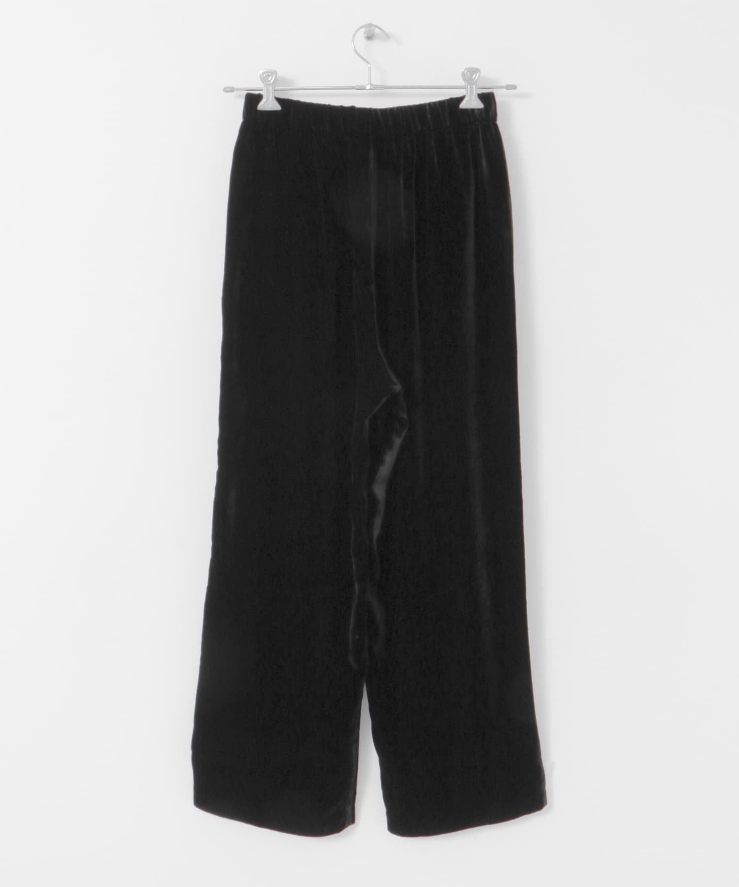 レーヨンシルクベルベットパンツ BLACK FREE