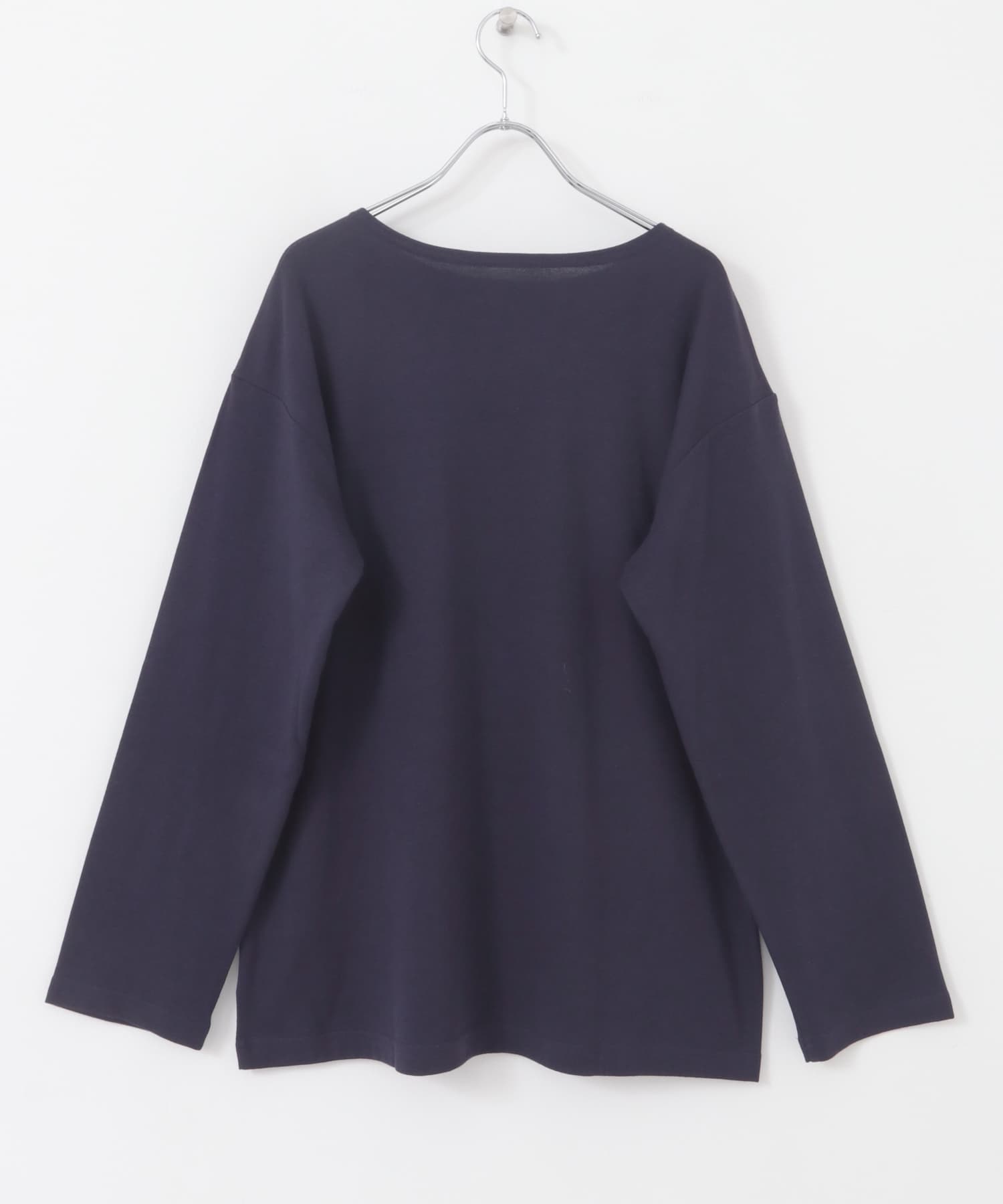 ボートネックロングカットソー NAVY FREE