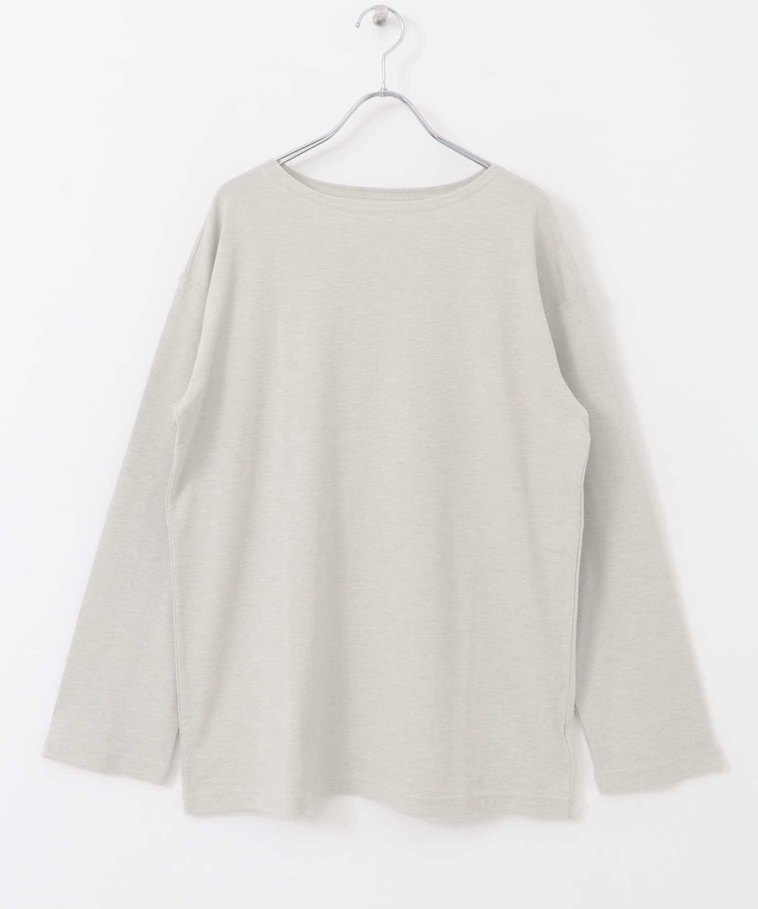 ボートネックロングカットソー L.GRAY FREE