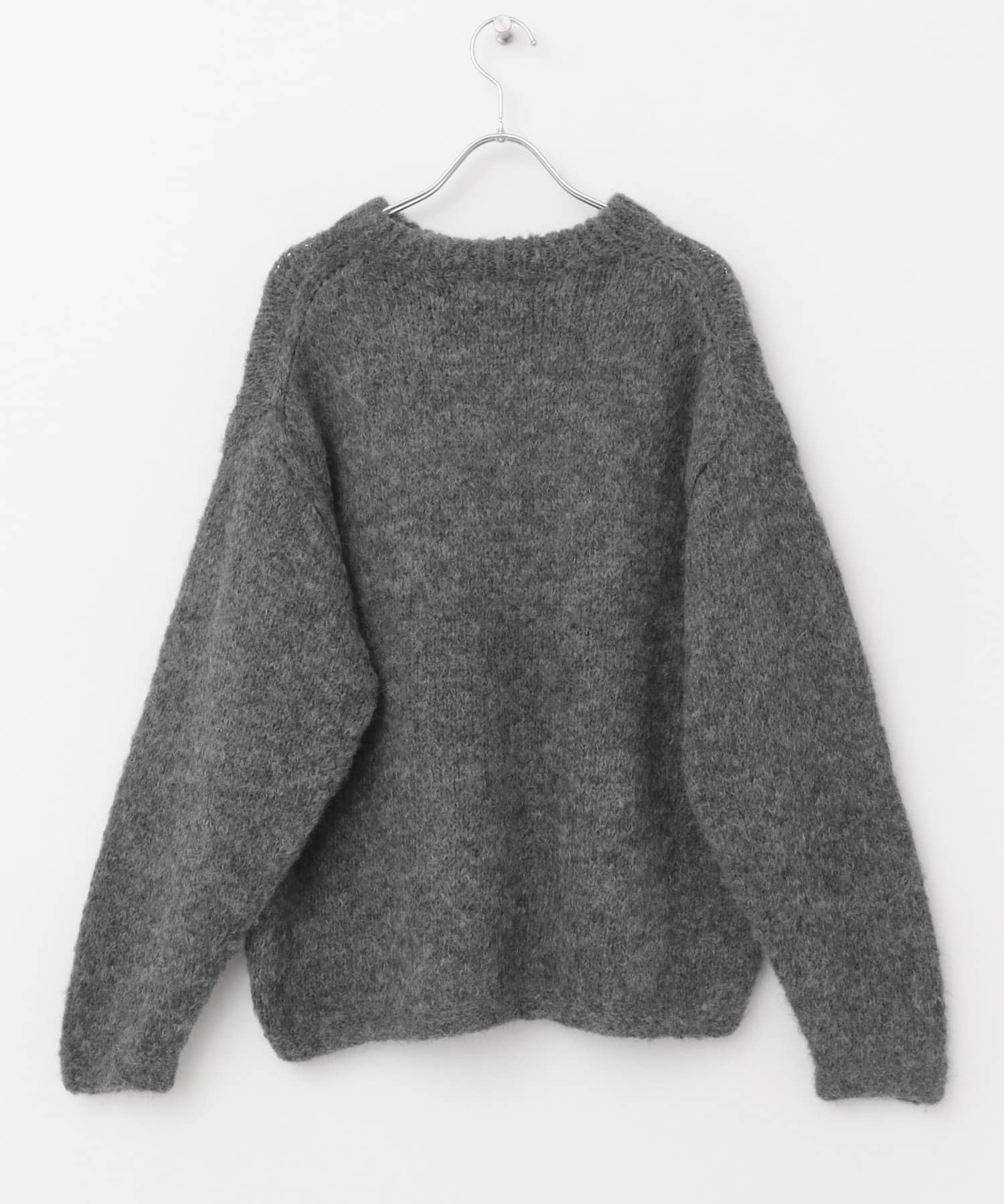 アルパカクルーネックプルオーバー DARK GRAY FREE