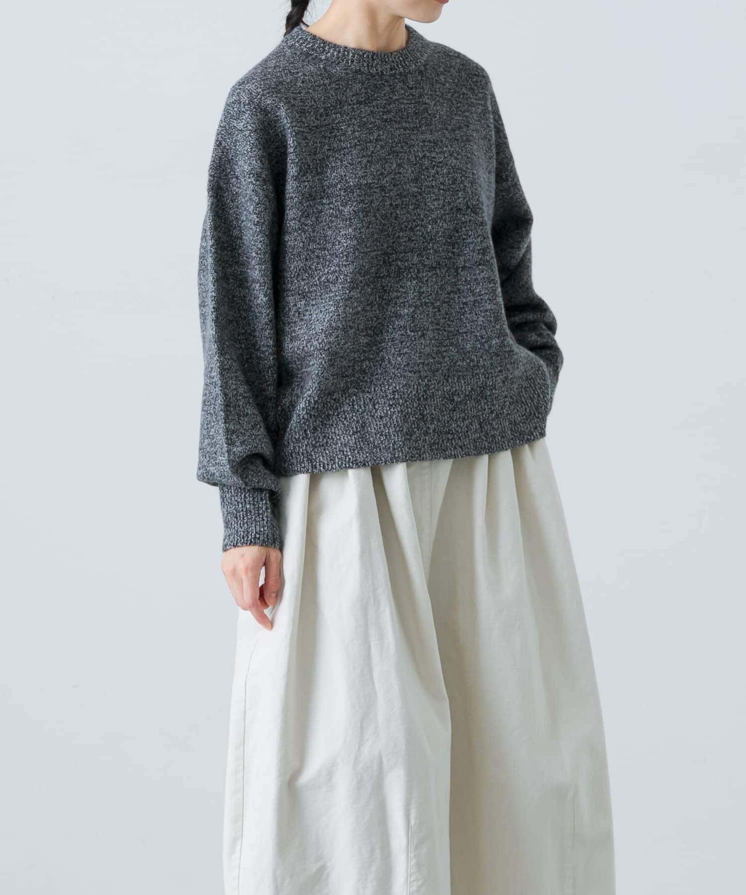 ハミルトンウールクルーネックニット MRG GRAY FREE