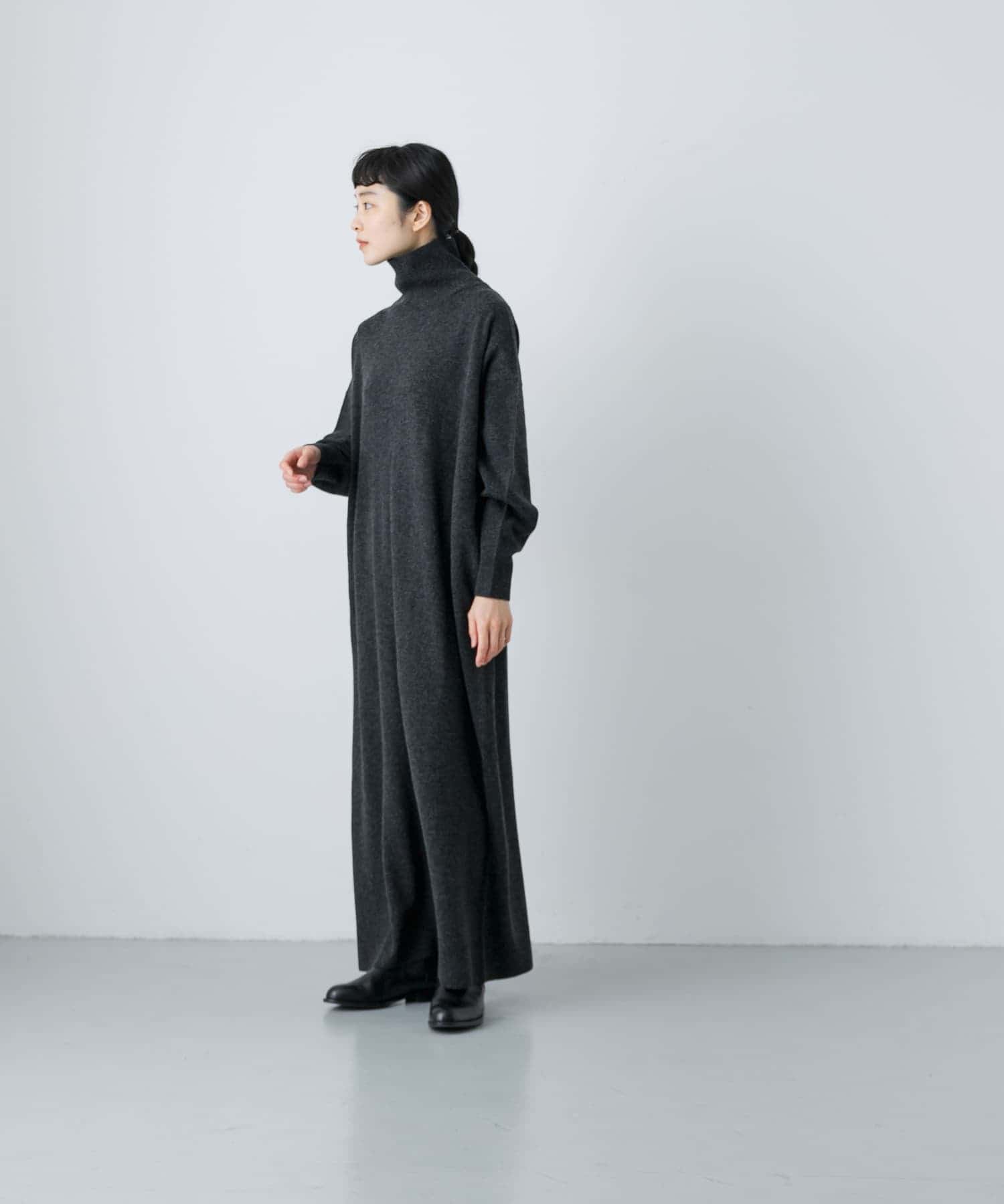 2サイズ展開』ラムウールニットワンピース(0 BLACK): ワンピース