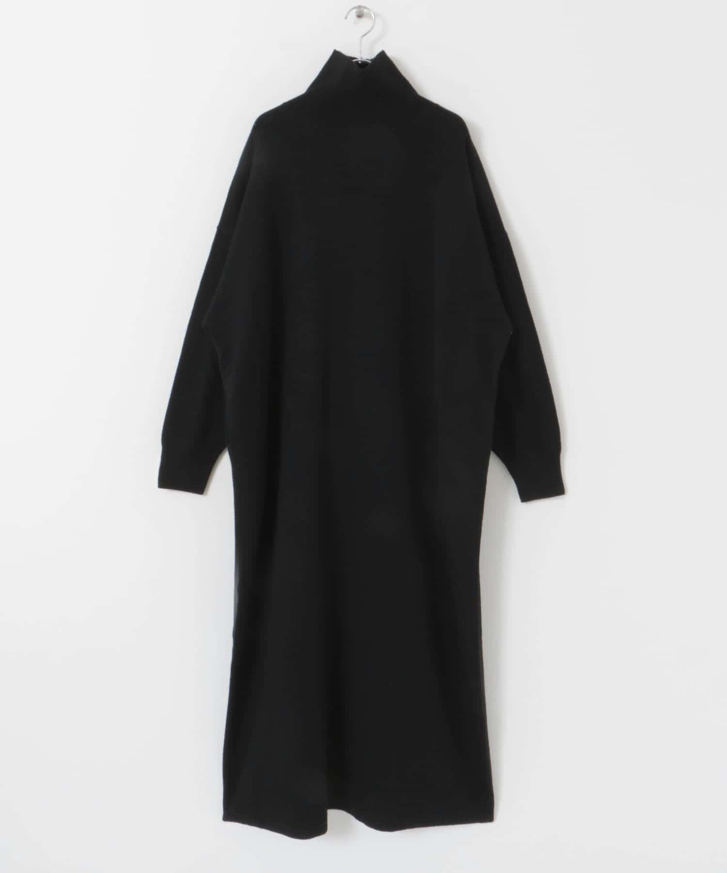 2サイズ展開』ラムウールニットワンピース(0 BLACK): ワンピース