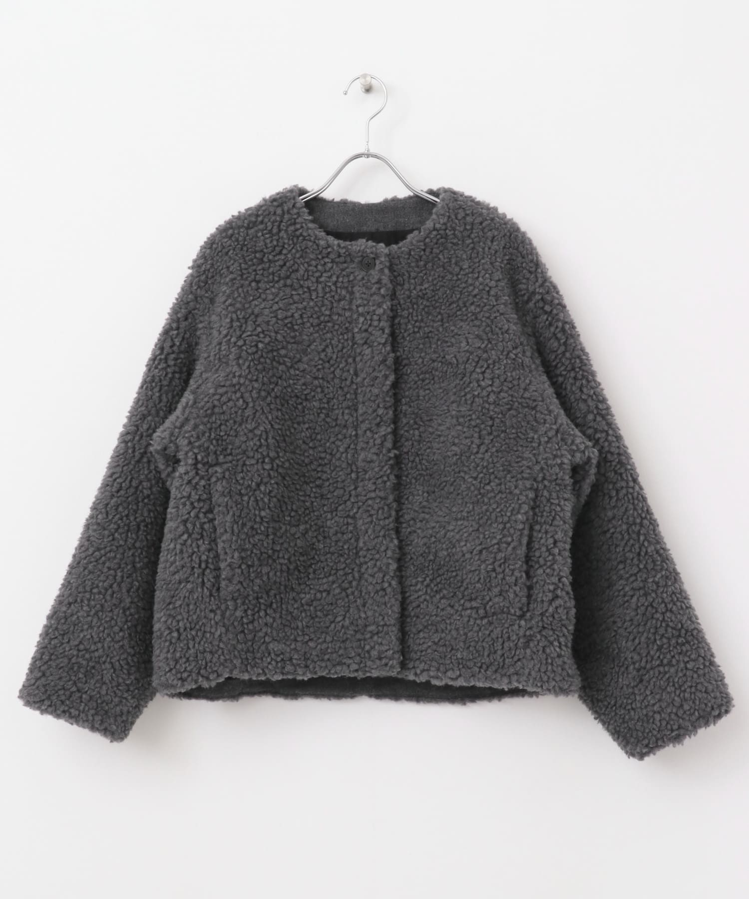 ウールボアジャケット CHARCOAL FREE