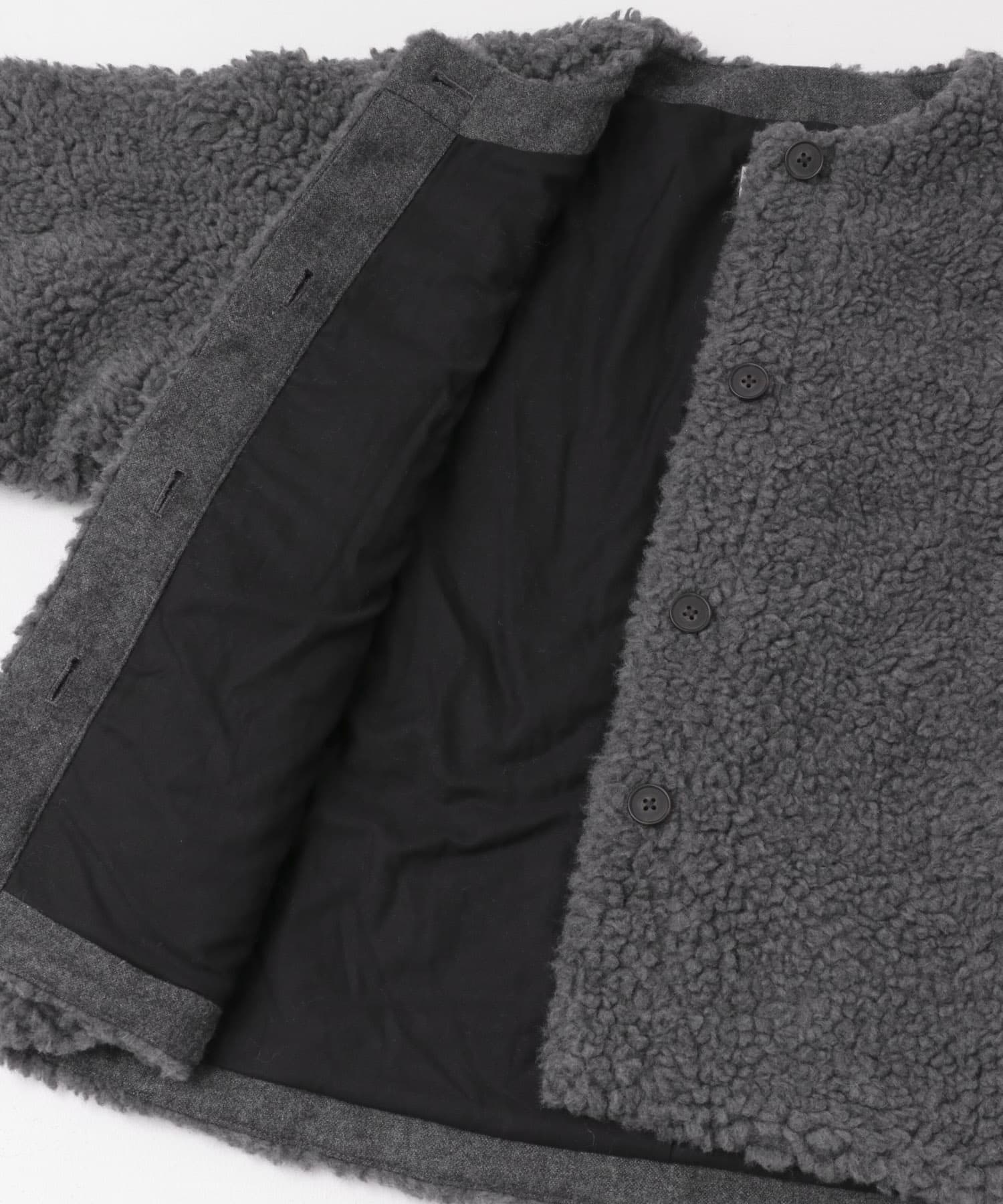 ウールボアジャケット CHARCOAL FREE