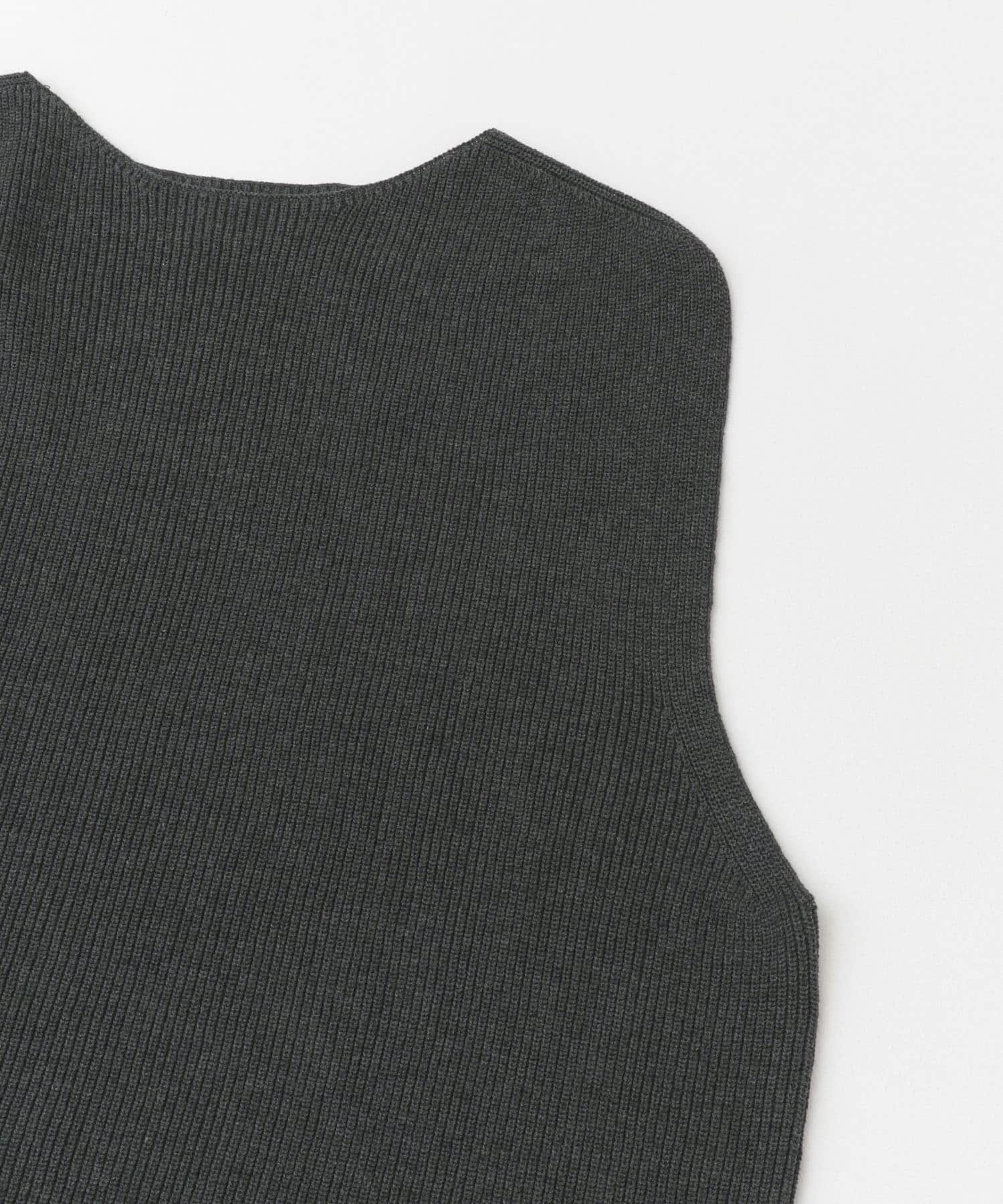 ドライコットンニットベスト CHARCOAL FREE