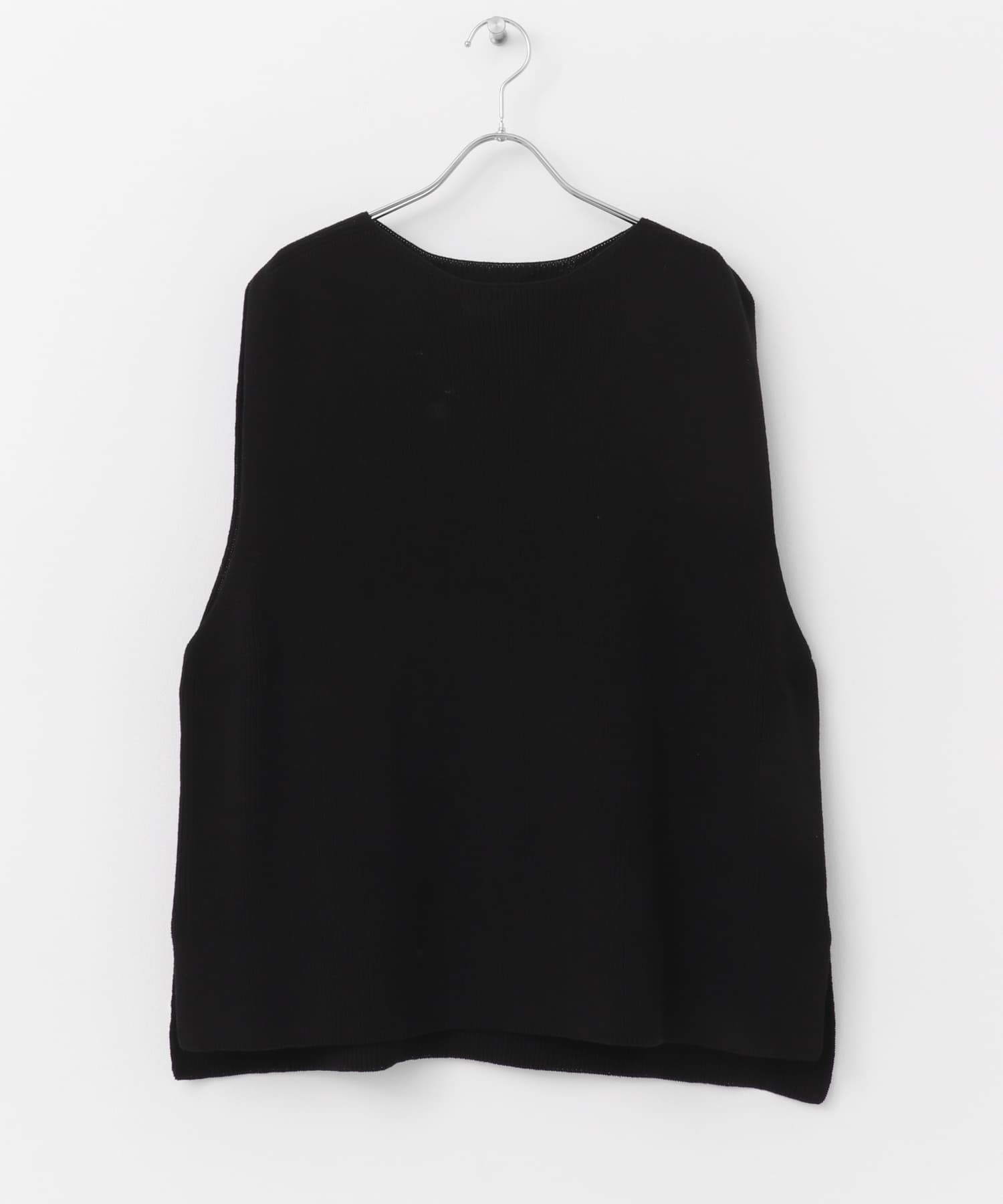 ドライコットンニットベスト BLACK FREE