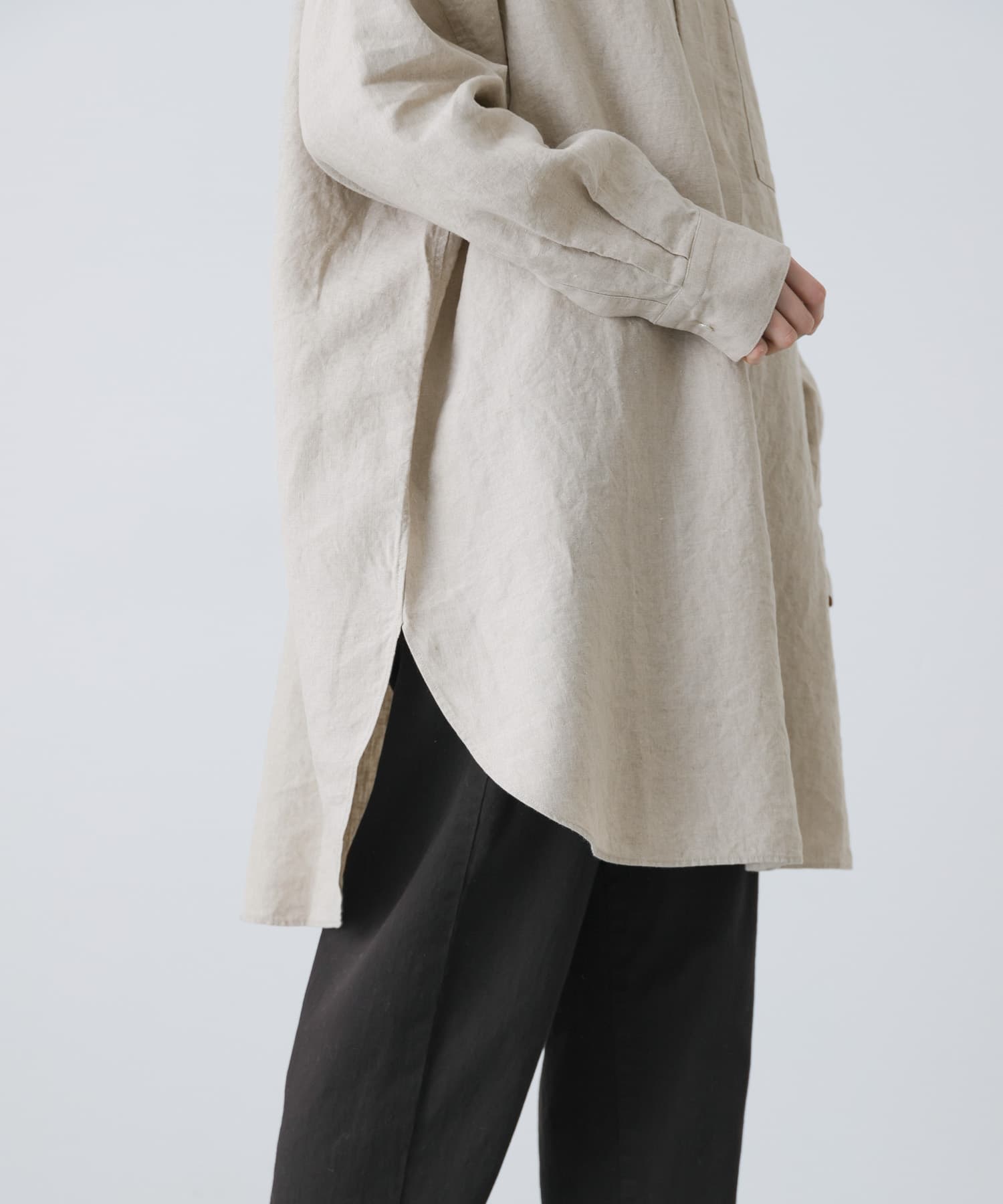 a1365＊ オニヴァ リネン チュニック ロングシャツ a1365＊ オニヴァ リネン チュニック ロングシャツ - トップス