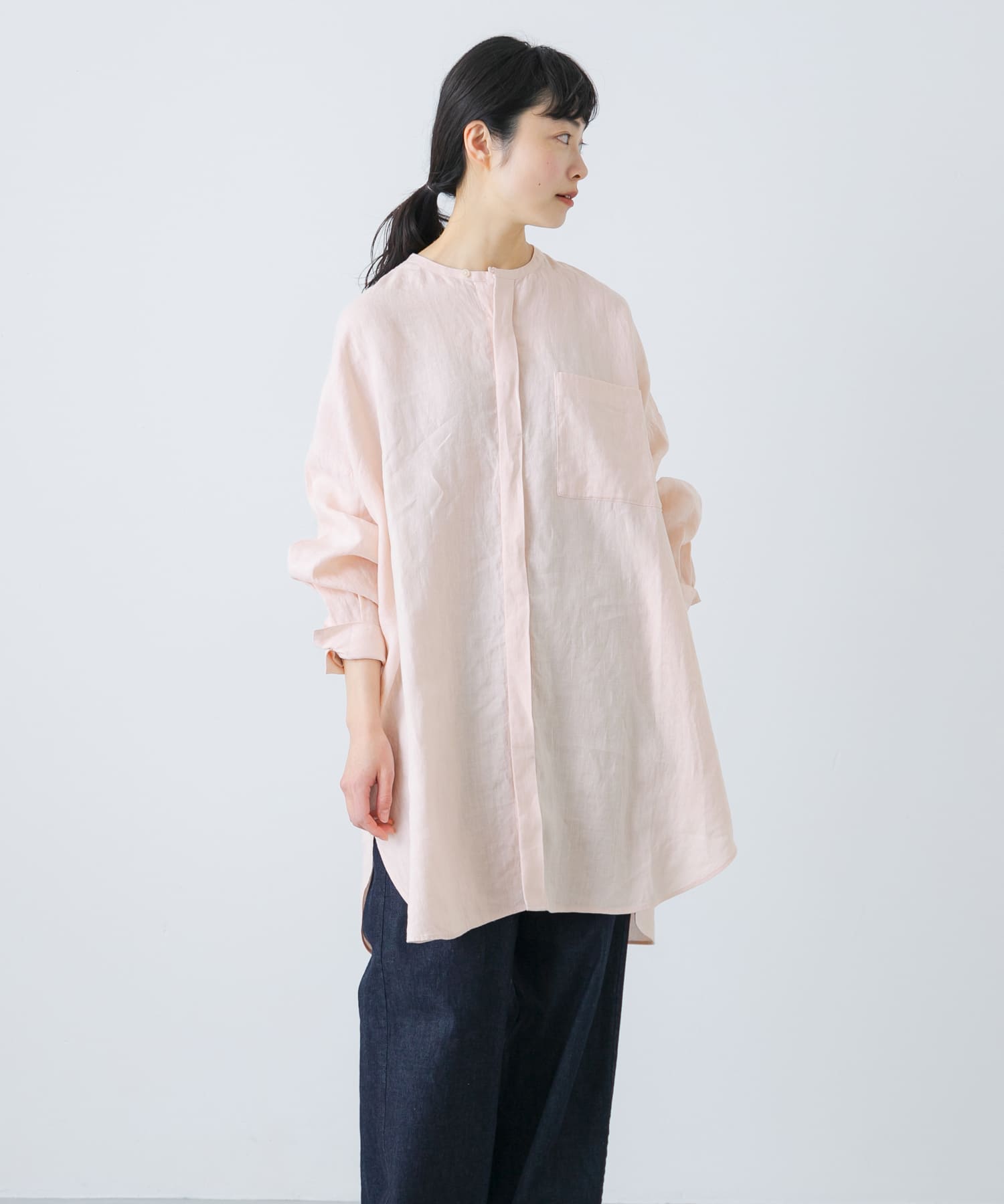 リネンチュニックシャツ