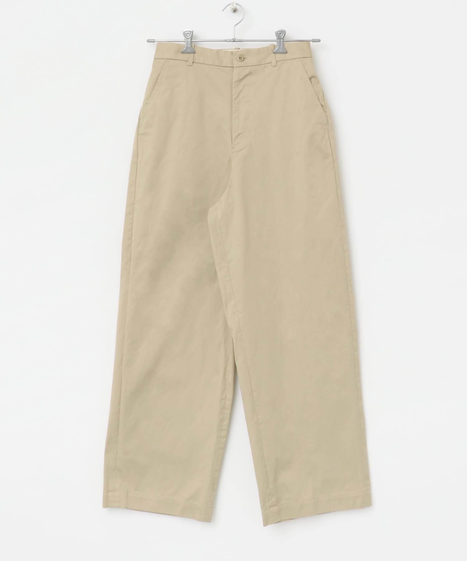 『ユニセックス』ハイカウントチノパンツ SAND BEIGE 1