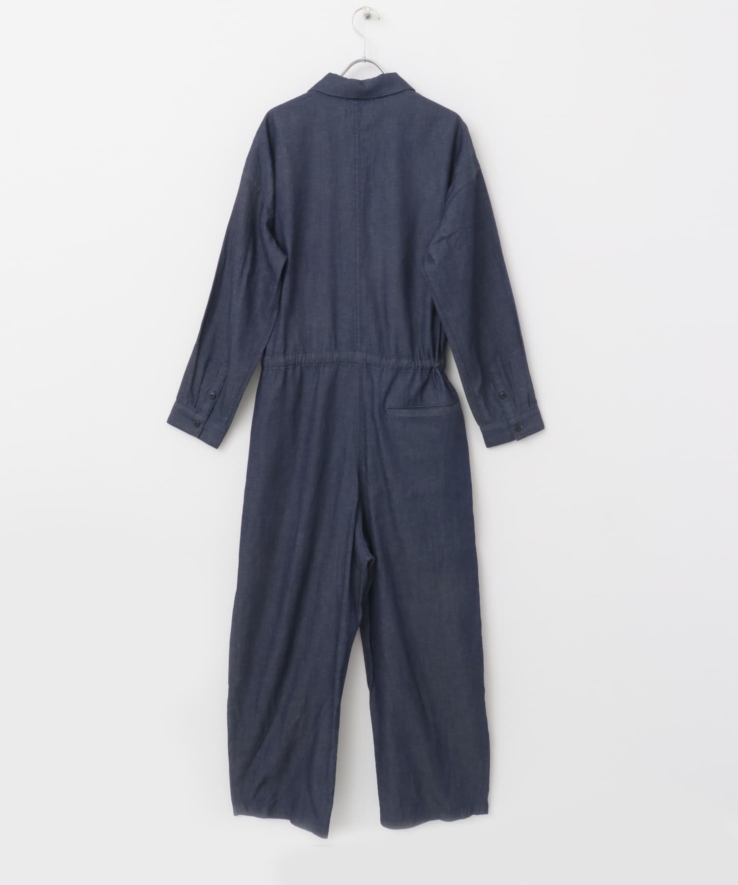 コットンリネンデニムオールインワン INDIGO FREE