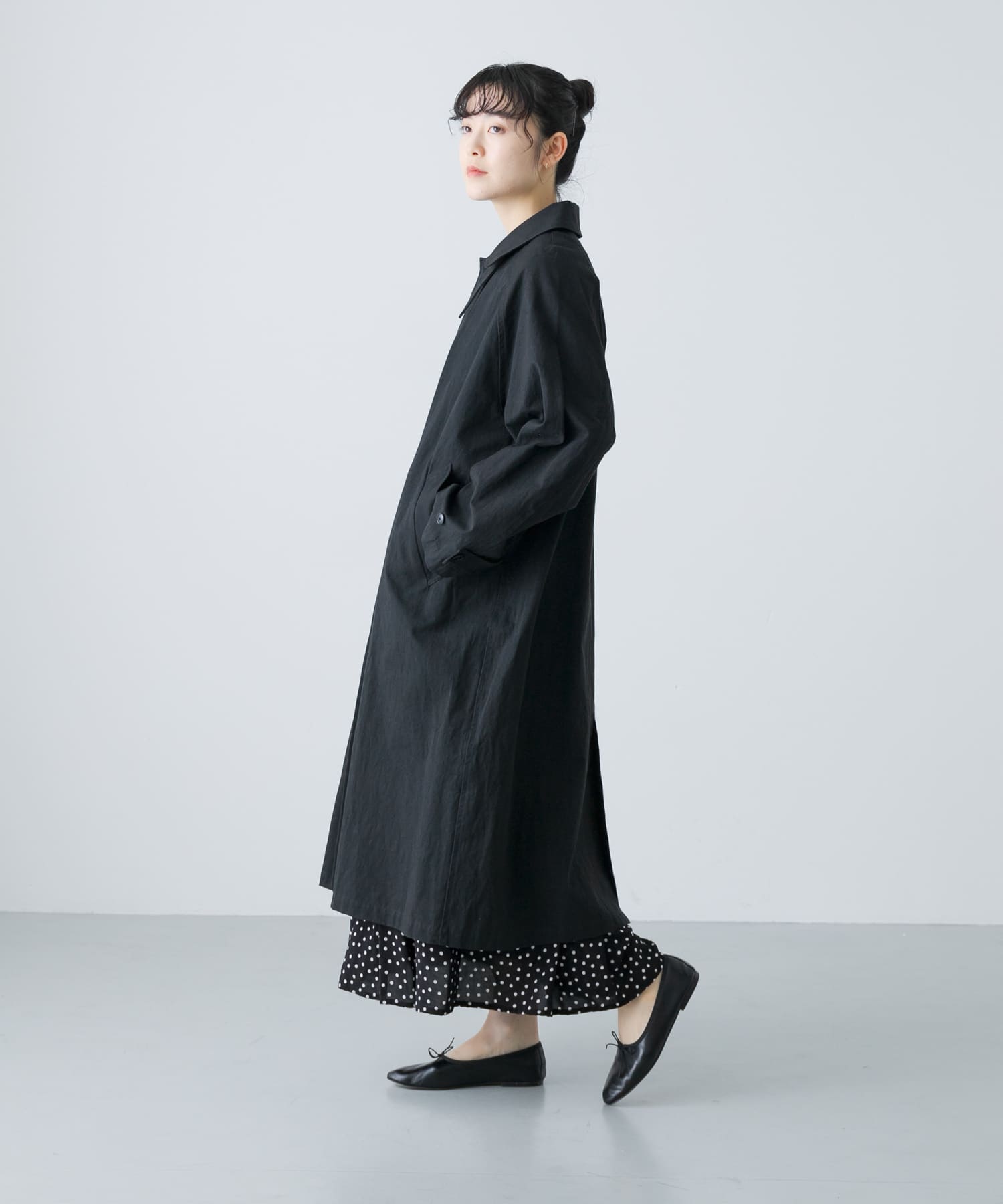 新品　今季　かぐれ　コットンステンカラーコート　アイボリー　アウター　春 新品 今季 かぐれ コットンステンカラーコート アイボリー