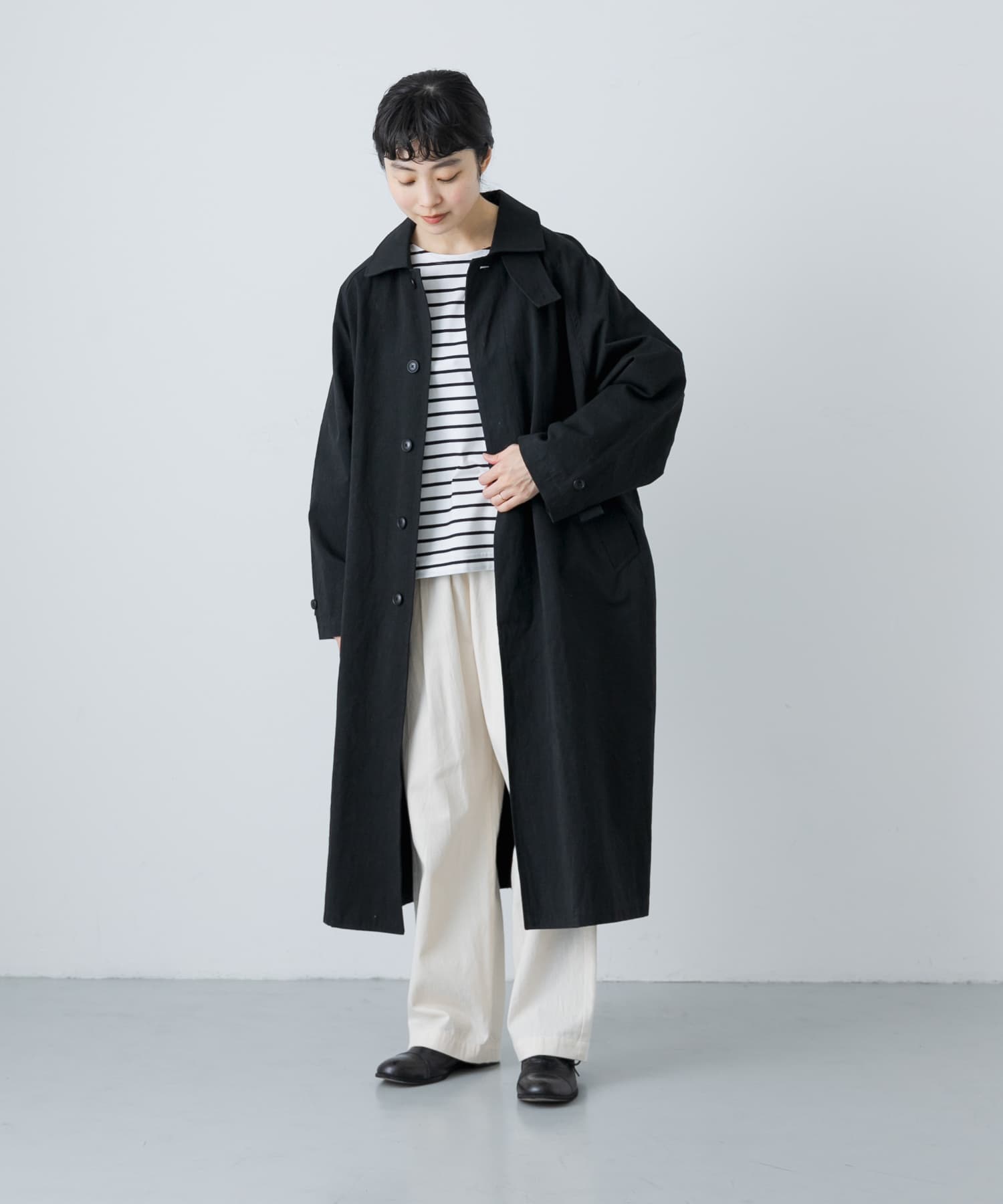 美品✨ニューヨーク　ステンカラーコート　MOON生地　英国製　サイズ48 日本製生地使用】スタンドカラーコート / JACKAL140`s メルトン