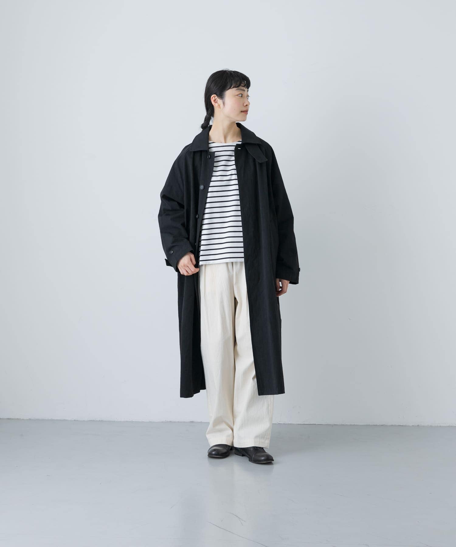 タグ付き☆かぐれ☆コットンステンカラーコート☆アイボリー☆サイズ1 かぐれ ステンカラーコート コート 「ユニセックス」コットンステン