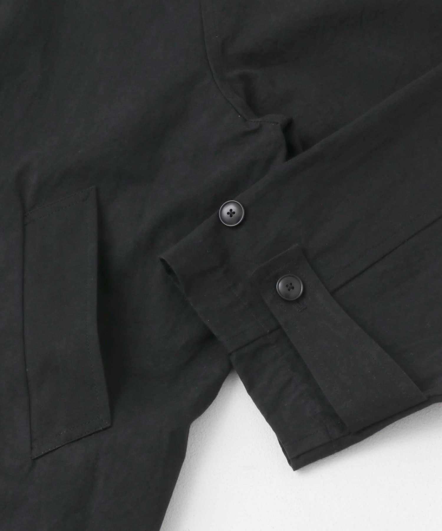 コットンステンカラーコート BLACK 1