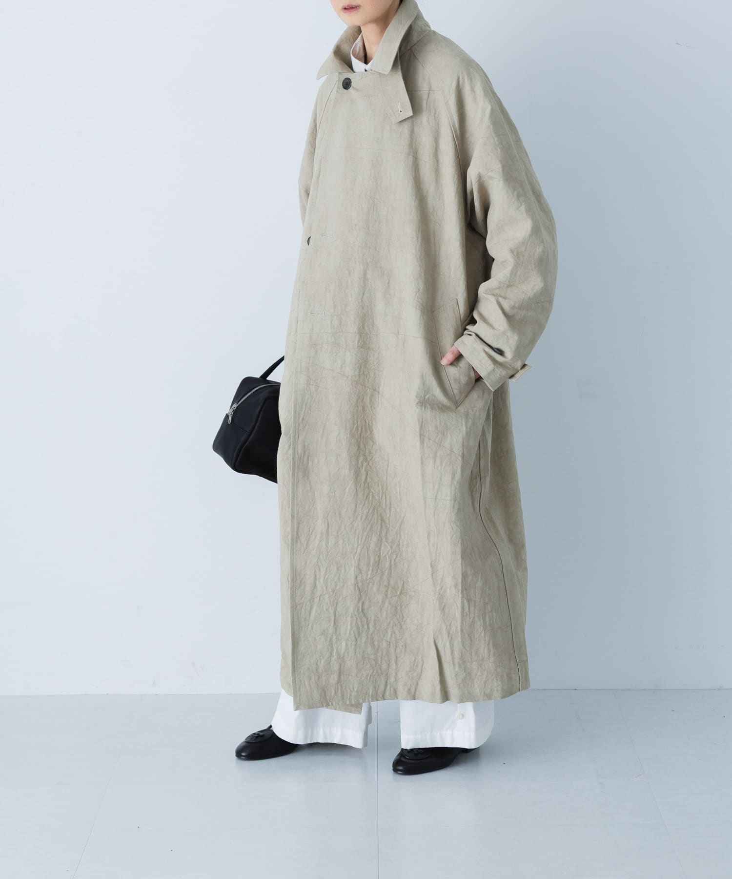 ユニセックス』コットンリネンオーバートレンチコート(1 L/BEIGE