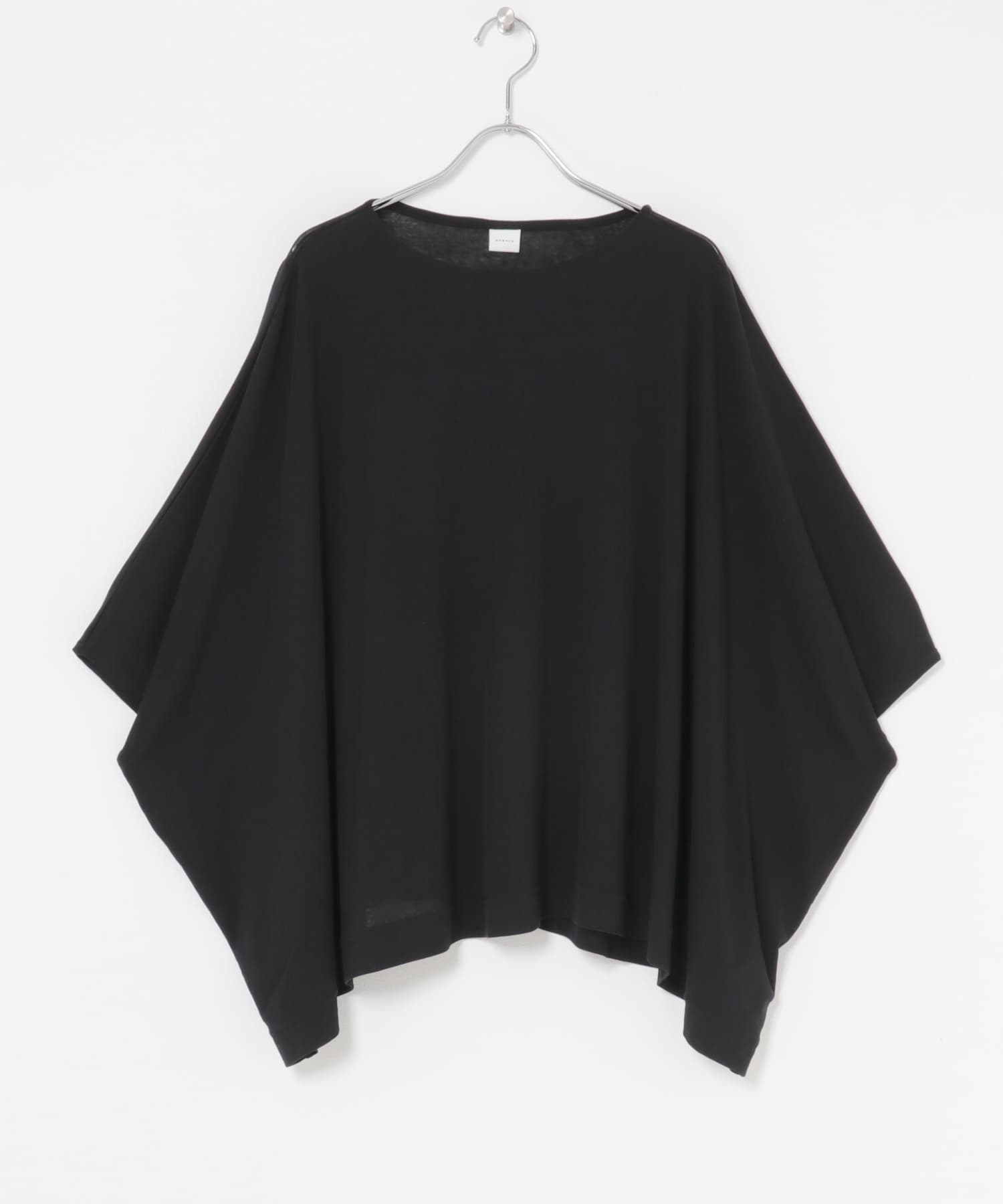 コットンシアーワイドカットソー BLACK FREE