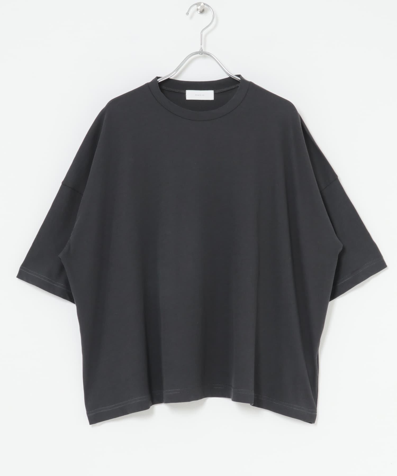 ハイツイストコットン半袖Tシャツ CHARCOAL FREE
