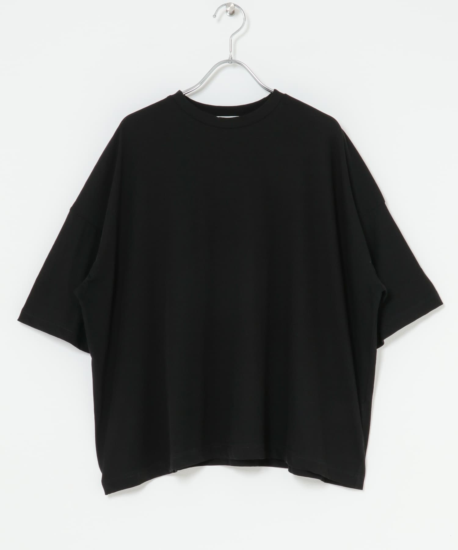 ハイツイストコットン半袖Tシャツ BLACK FREE