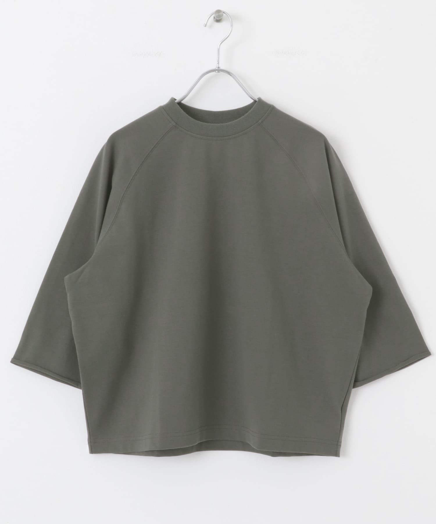 5分袖ラグランカットソー CHARCOAL FREE